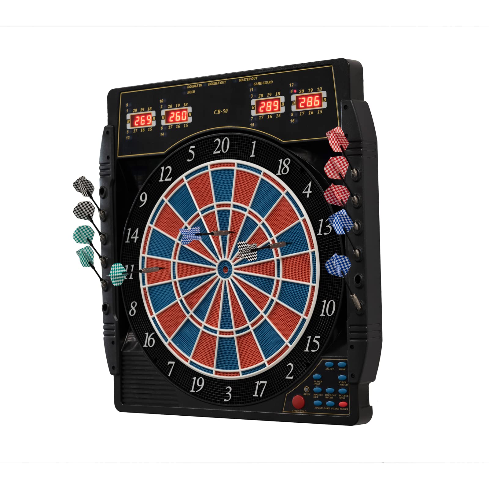 Professional CB-50 Electronic Dartboard Machine - 27 Games & 159 Variations | Tournament Standard 2-Hole Design | Perfect for Home Bars, Game Rooms & Competitive Play