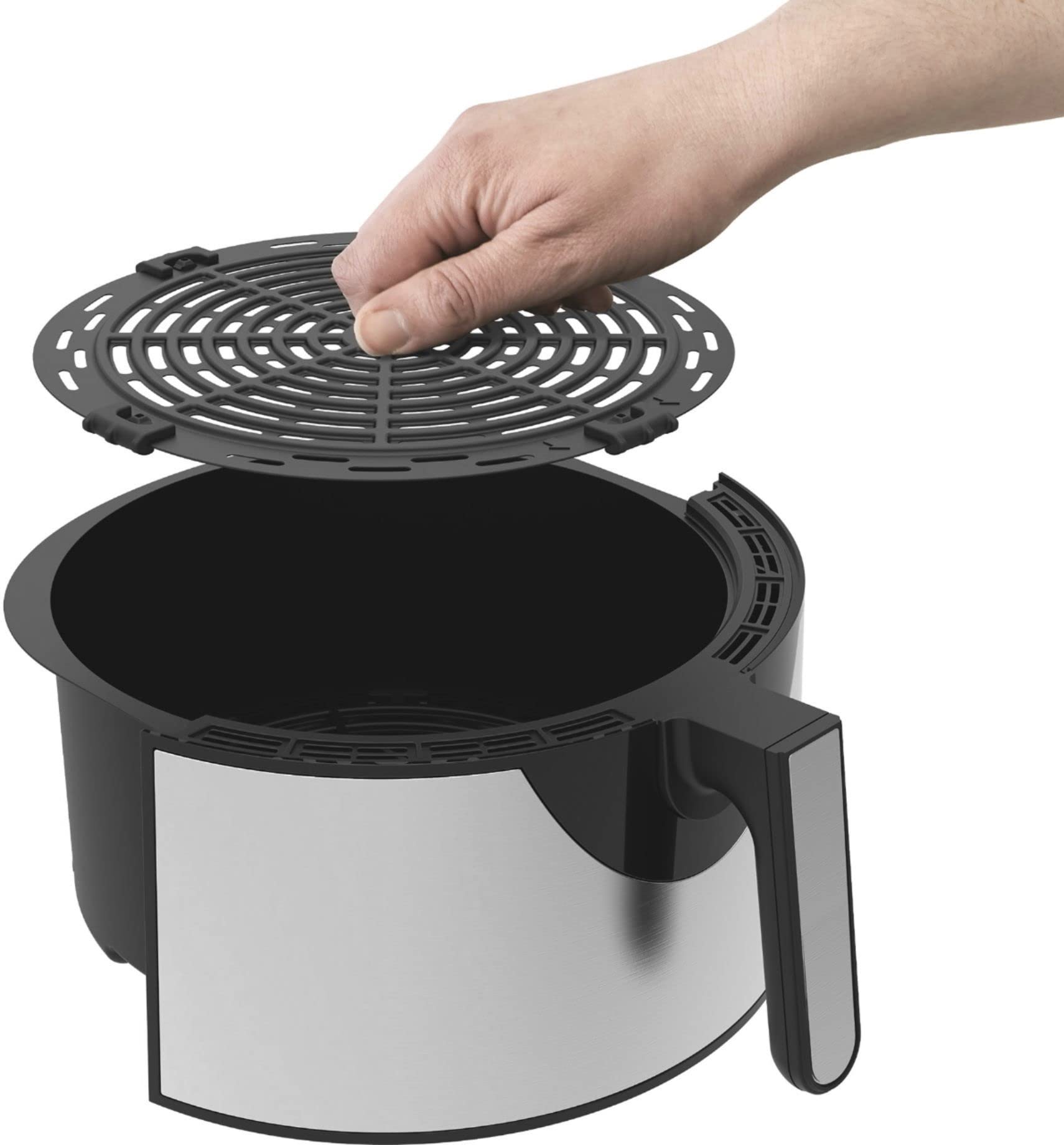 Bella Pro Series 8 Quart Touchscreen Digital Air Fryer - Stainless Steel Design for Healthy Cooking | Perfect for Frying, Baking, Roasting & Reheating | Ideal for Family Meals & Party Snacks