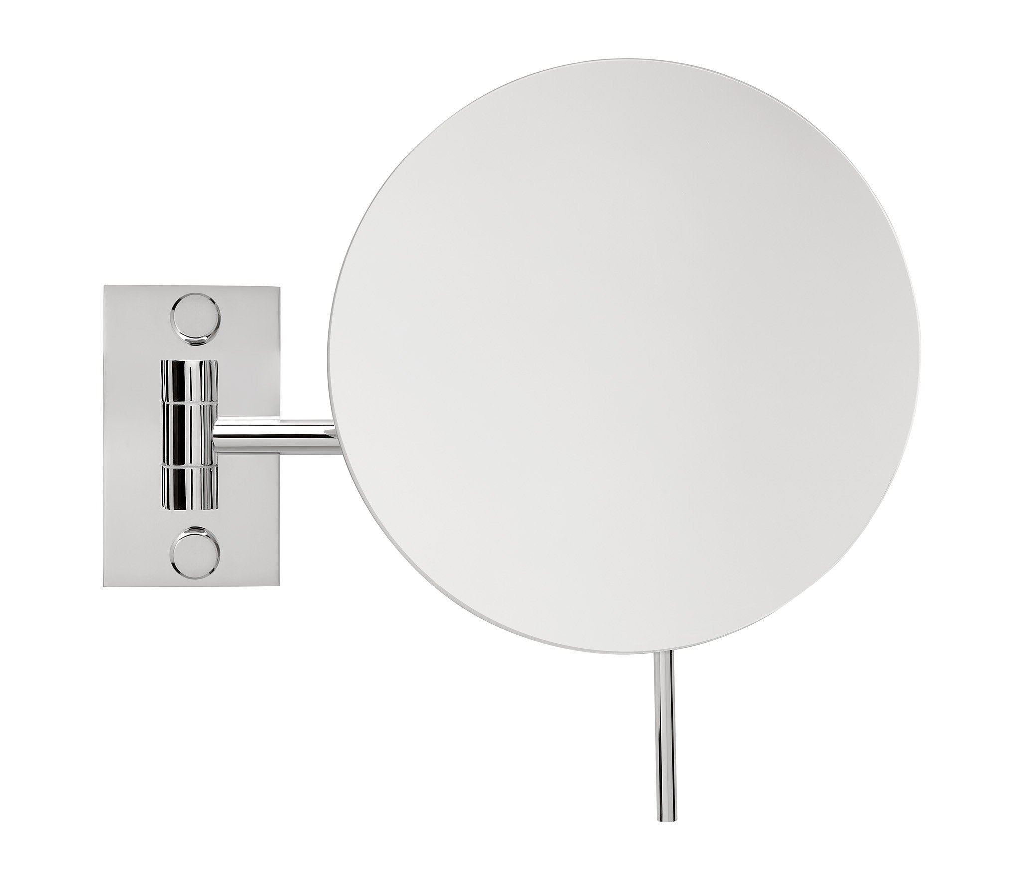 Brot EPURE Single Arm Wall Mounted Mirror - 9 Inch Round Bathroom Vanity Mirror with Adjustable Arm for Makeup, Shaving & Home Decor
