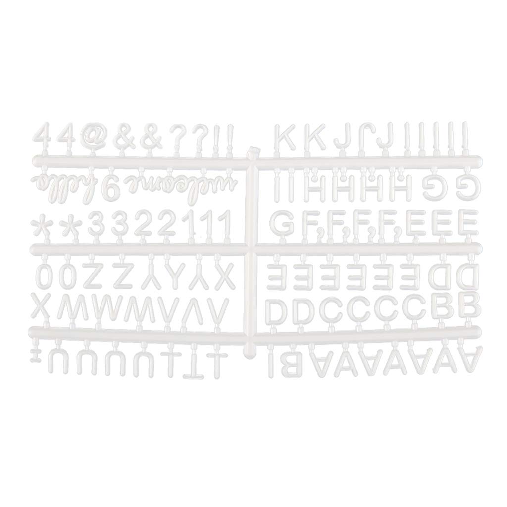 White Plastic Letter Set for Felt Letter Boards - Includes Letters, Numbers & Symbols for Custom Messages | Perfect for Home Decor, Office Signs, and Event Displays