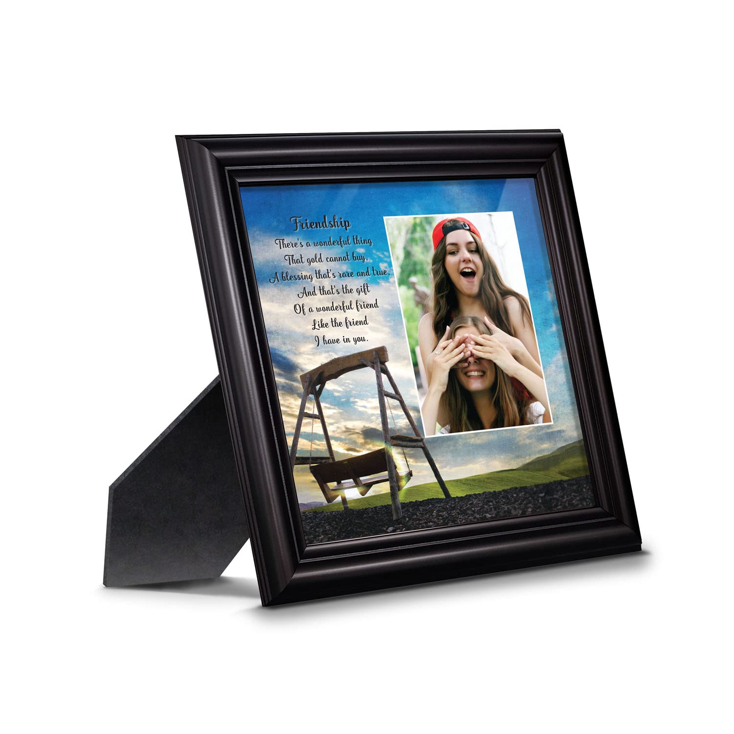 Best Friend Picture Frame - Crossroads Home Décor 6315CH - Heartwarming Gift for Best Friends, Couples & Loved Ones | Perfect for Birthdays, Anniversaries & Home Decor