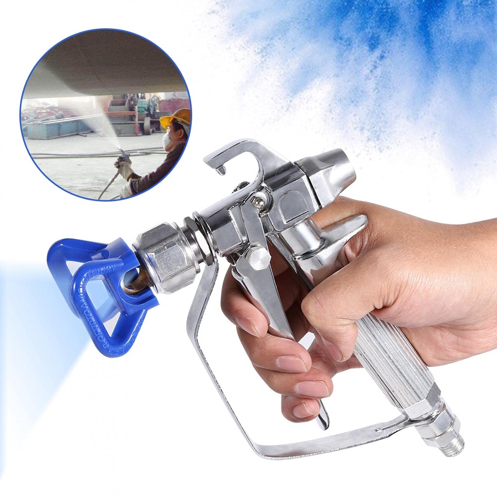 Professional Airless Paint Sprayer - High Pressure Stainless Steel Spray Gun for Car Body Coating & Home Painting Projects (8.3x5.5 Inch) | Perfect for DIY, Automotive Refinishing & Interior/Exterior Wall Painting