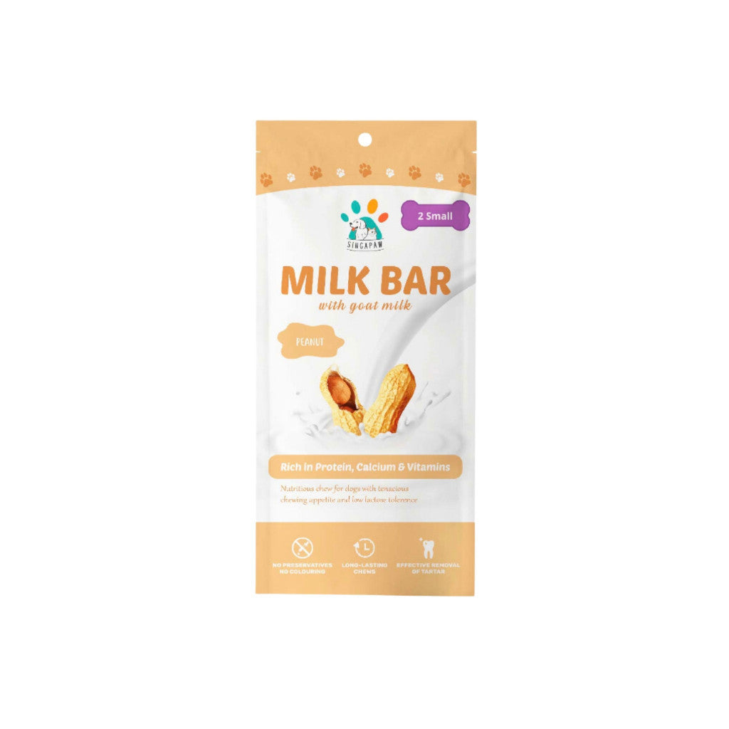 Singapaw Goat Milk Dental Chews for Dogs - Small & Medium Size | Natural Coconut, Pandan, Peanut, Strawberry & Honey Flavors | Promotes Oral Health & Fresh Breath | Perfect for Training Rewards and Daily Teeth Cleaning