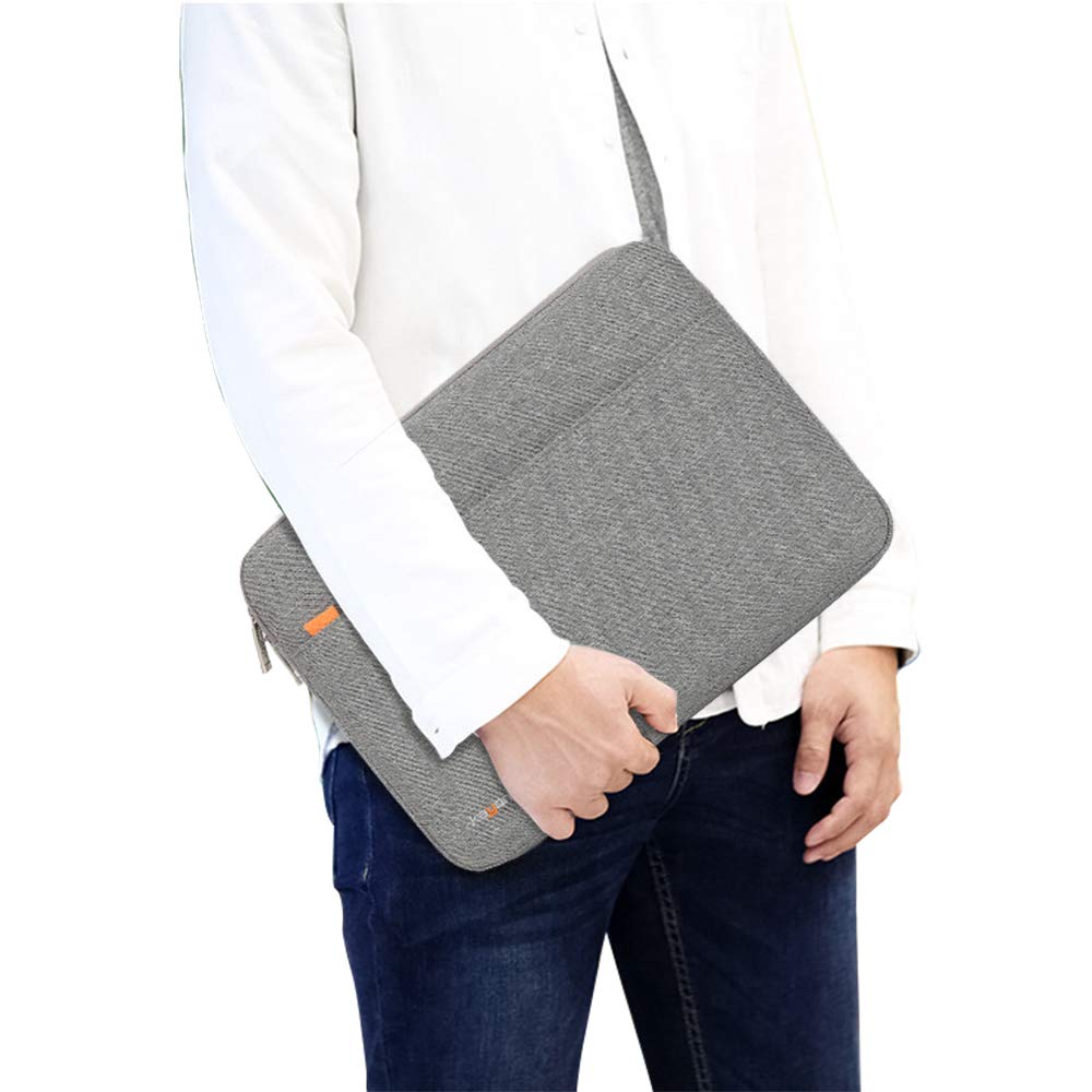 360° Protective 15-16 Inch Laptop Sleeve Case for MacBook Pro 15.4 (2012-2016) & MacBook Pro 16 | Water Resistant Notebook Bag with Shockproof Padding | Perfect for Travel, Office & School Use - Gray
