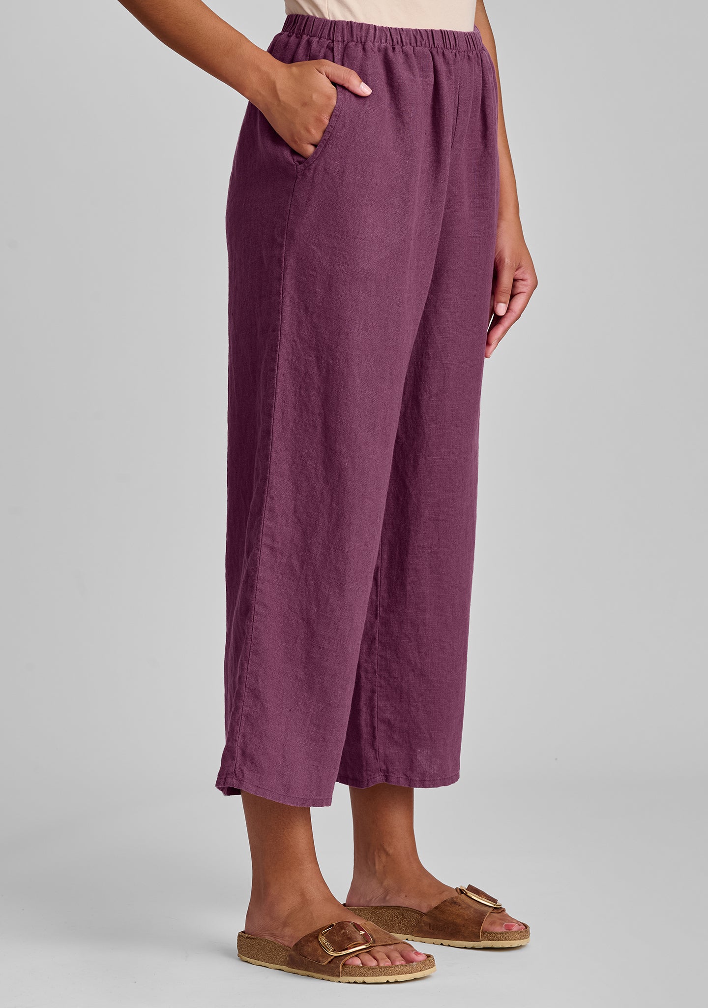 Comfortable Linen Pants with Elastic Waist for Women - Breathable Summer Casual Pants - Perfect for Travel, Yoga, and Lounge Wear