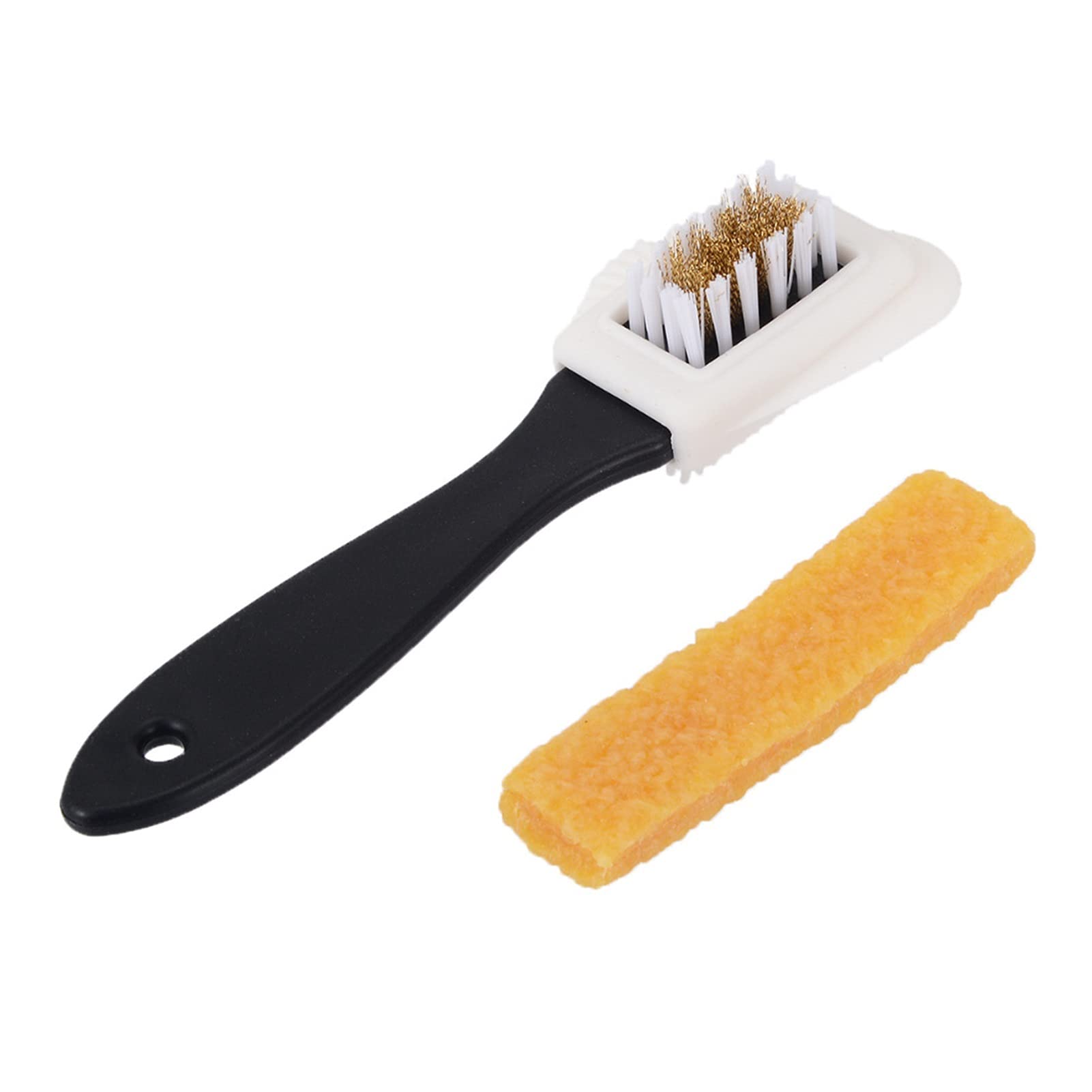 Premium Black S-Shaped 3-Sided Shoe Cleaning Brush with Rubber Eraser - Professional Suede & Nubuck Boot Cleaner Kit - Perfect for Sneakers, Leather Shoes & Home Cleaning Essentials