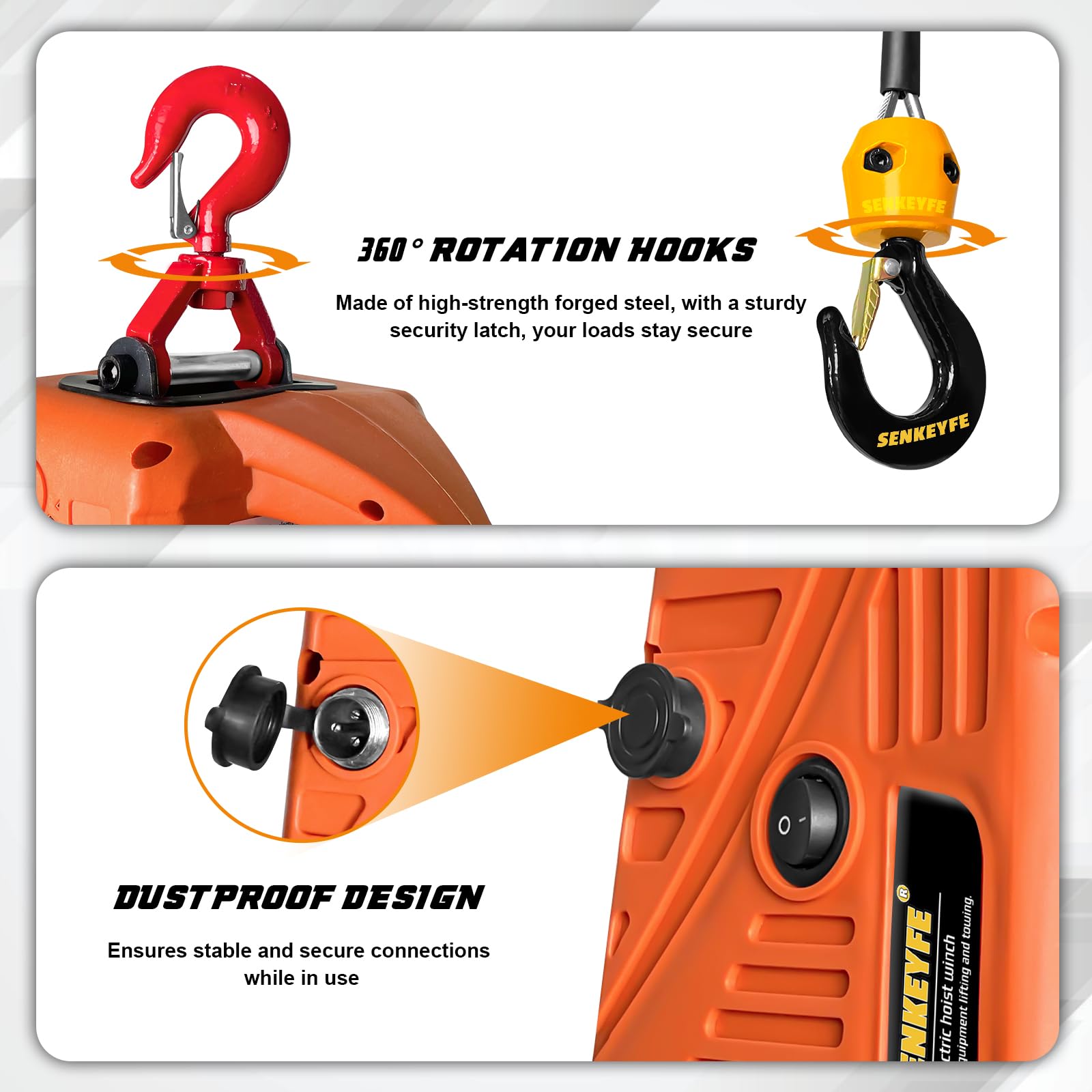 1500LBS Electric Hoist Winch - 3-in-1 Portable Lifting System with 25FT Cable & Lifting Strap - 110V Ceiling Winch for Garage, Warehouse, Construction - Perfect for Towing, Heavy Lifting, DIY Projects
