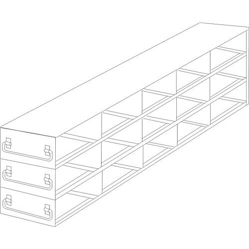 UFDPCR-64 Upright Freezer Drawer Racks for 0.2ml Tubes - 96-Well PCR Box Organizer Holds 24 Plates (6x4 Grid) - Perfect for Lab Storage & Sample Organization