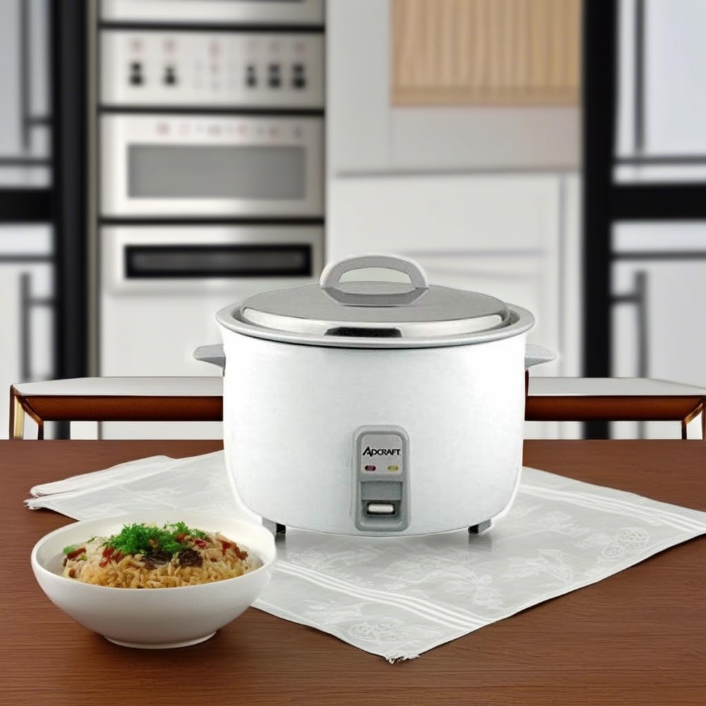 Adcraft RC-E50 Commercial 50-Cup Rice Cooker - 2630-3500W, 208/240V - Large Capacity Rice Steamer with Oversized Serving Fork - Perfect for Restaurants, Catering & Bulk Food Preparation