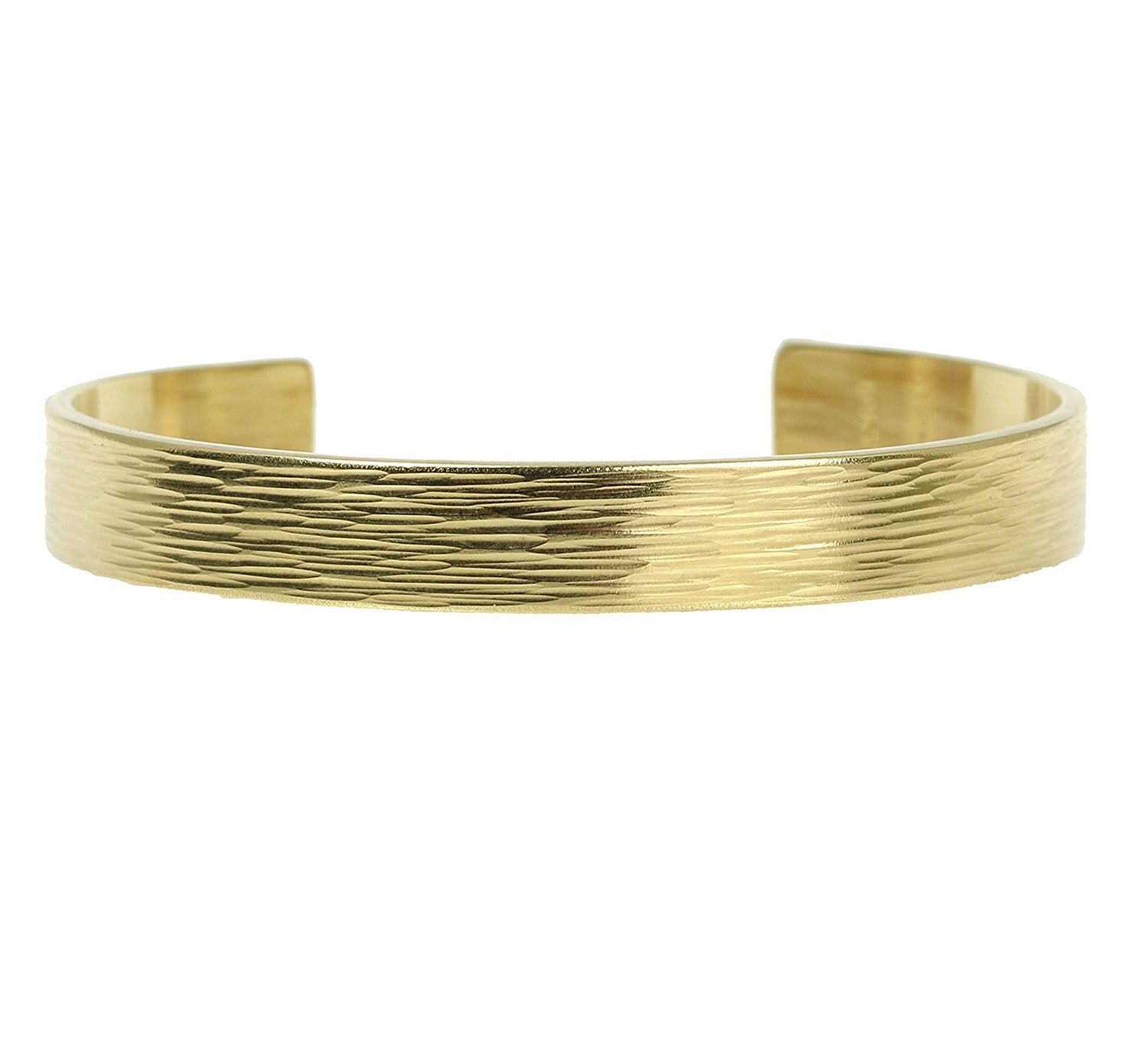 10mm Wide Bark Texture Gold Tone Brass Cuff Bracelet for Women - Elegant Boho Jewelry for Everyday Wear & Special Occasions