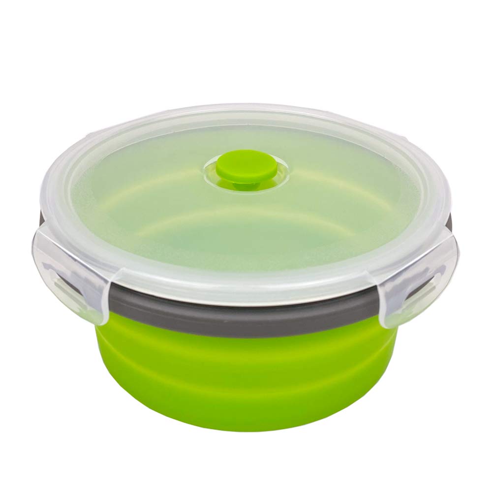 Eco-Friendly Collapsible Food Storage Containers with Lids - 4-Piece Silicone Lunch Box Set, Microwave & Freezer Safe | Perfect for Meal Prep, Office Lunches & Picnics