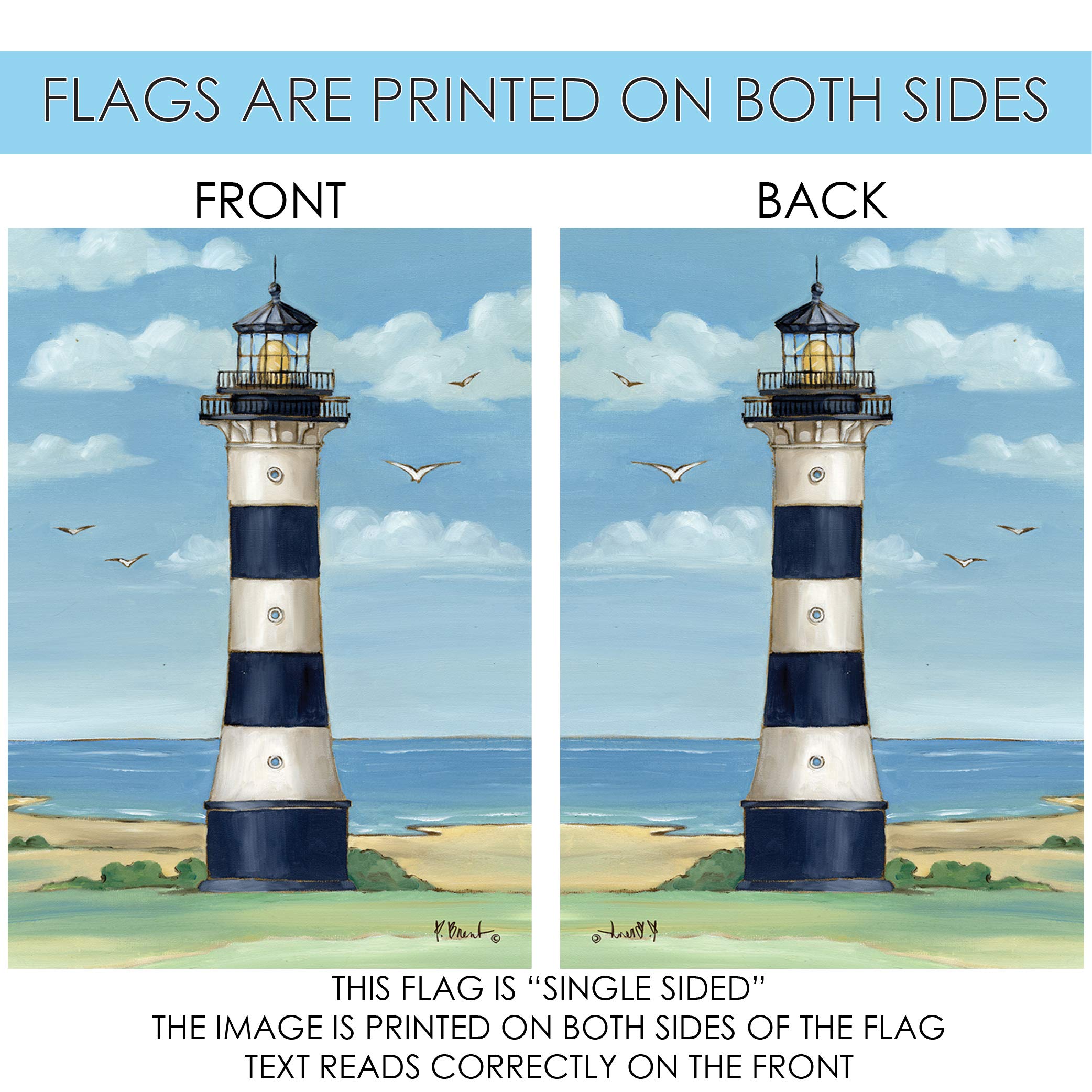 **Toland Home Garden 109856 Cape Canaveral Lighthouse Beach Flag – 28x40 Inch Double-Sided Outdoor Garden Flag for Yard, House, and Coastal Decor – Perfect for Beach-Themed Parties, Coastal Homes, and Summer Backyard Decorations**