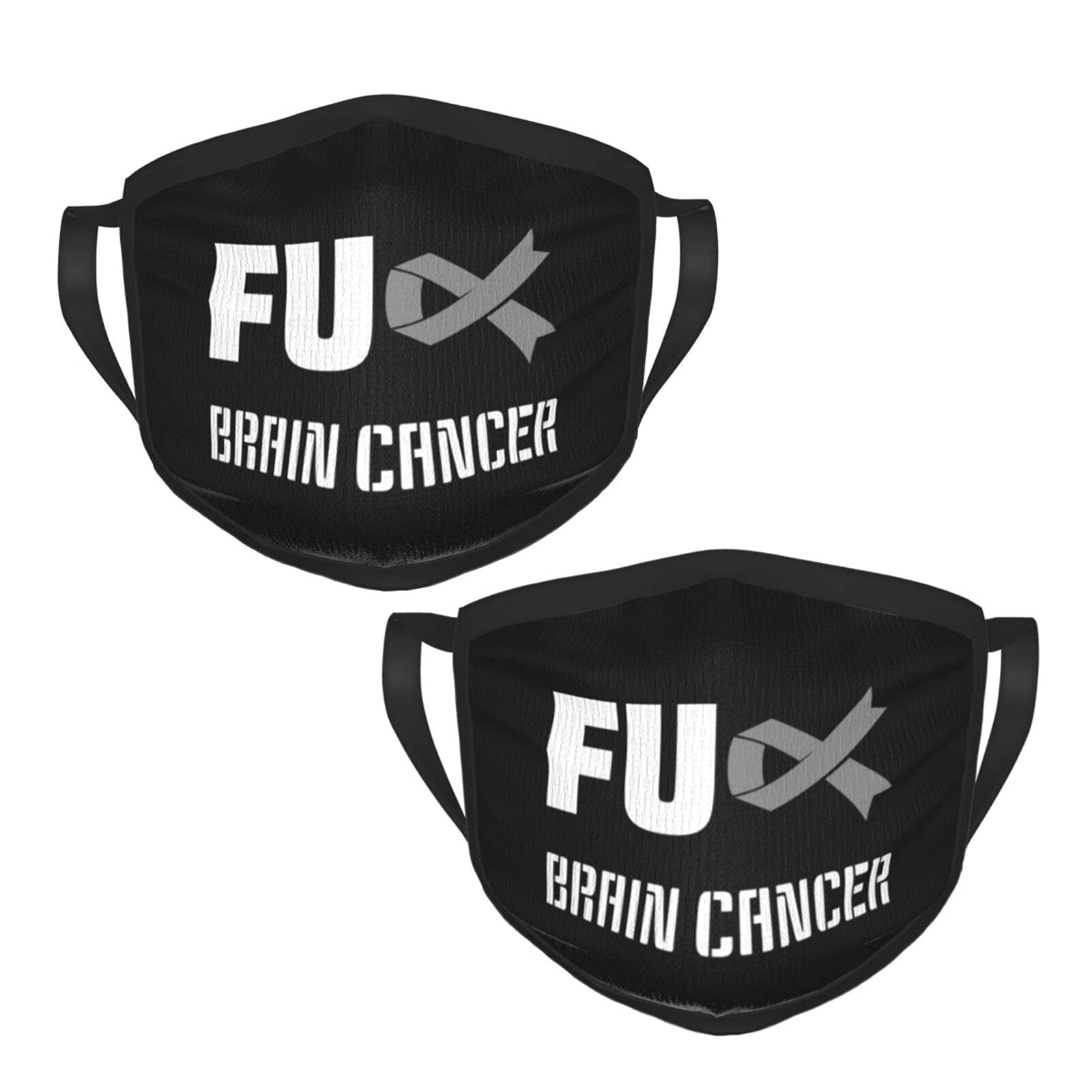 Brain Cancer Awareness Reusable Face Mask - 2 Pack Black Balaclava for Outdoor Activities