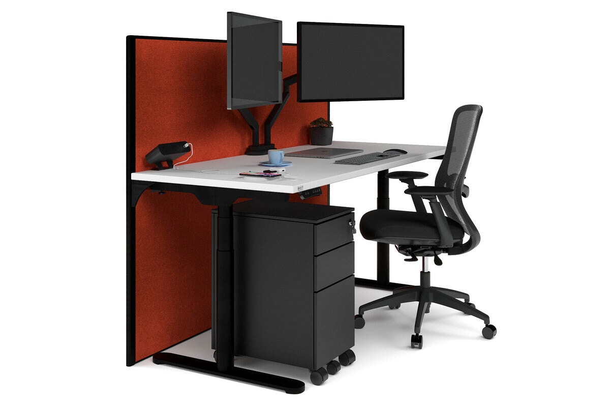 Flexi Premium Height Adjustable Single Workstation [1800L x 700W] - Ergonomic Standing Desk for Home Office, Gaming & Study - Electric Sit Stand Desk with Memory Function
