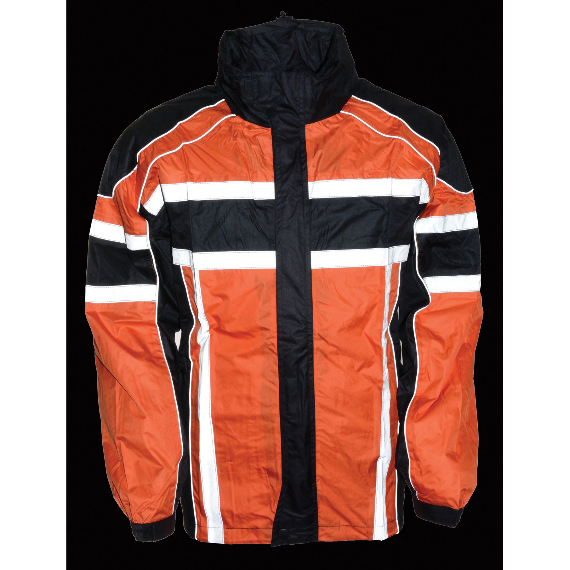 Milwaukee Men's Waterproof Rain Suit with Reflective Strips - High Visibility Orange Rain Gear for Motorcycle Riders, Construction Workers & Outdoor Enthusiasts