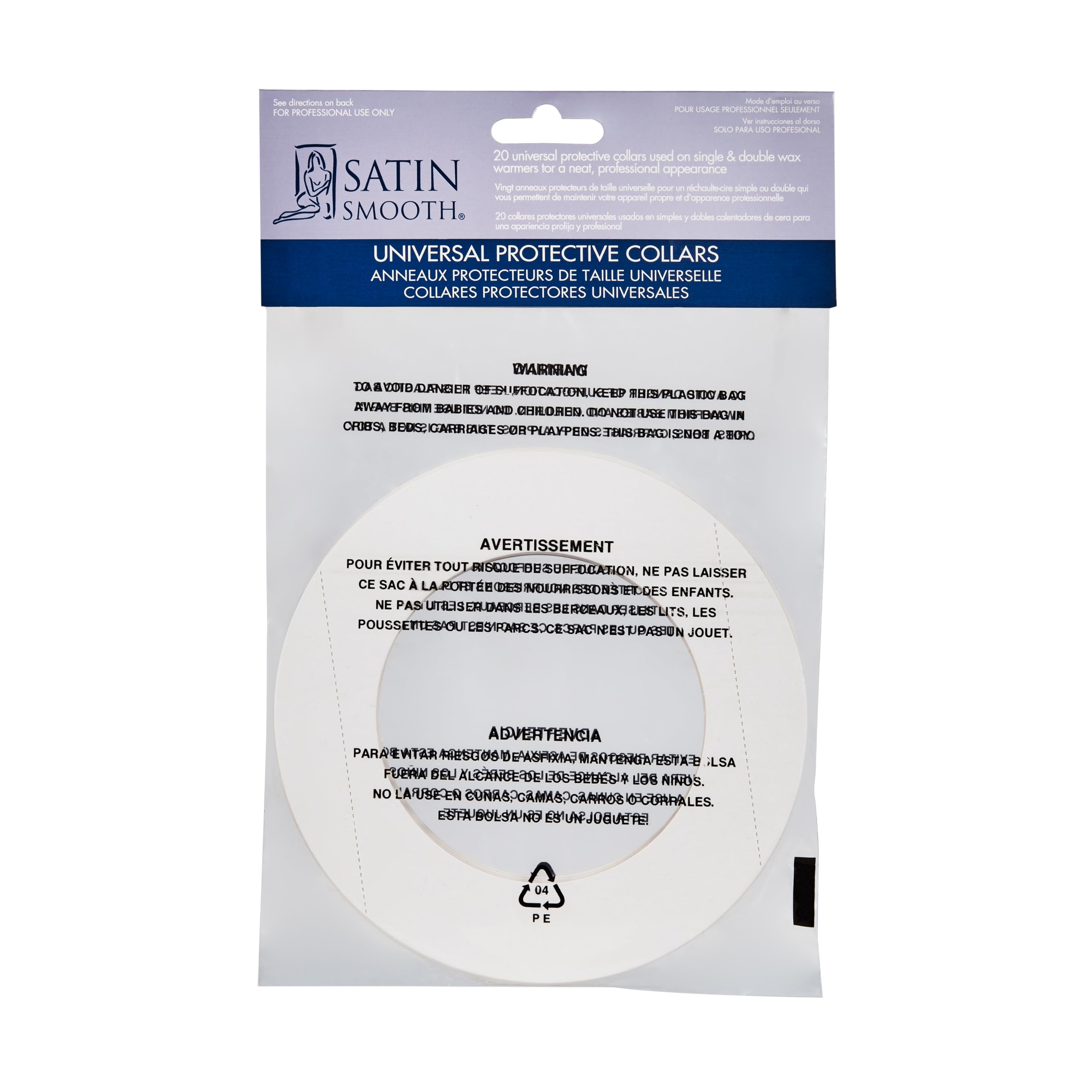 Satin Smooth Universal Wax Warmer Protective Collars - 20 Pack - Fits Most Wax Warmers for Hair Removal & Spa Use at Home or Salon