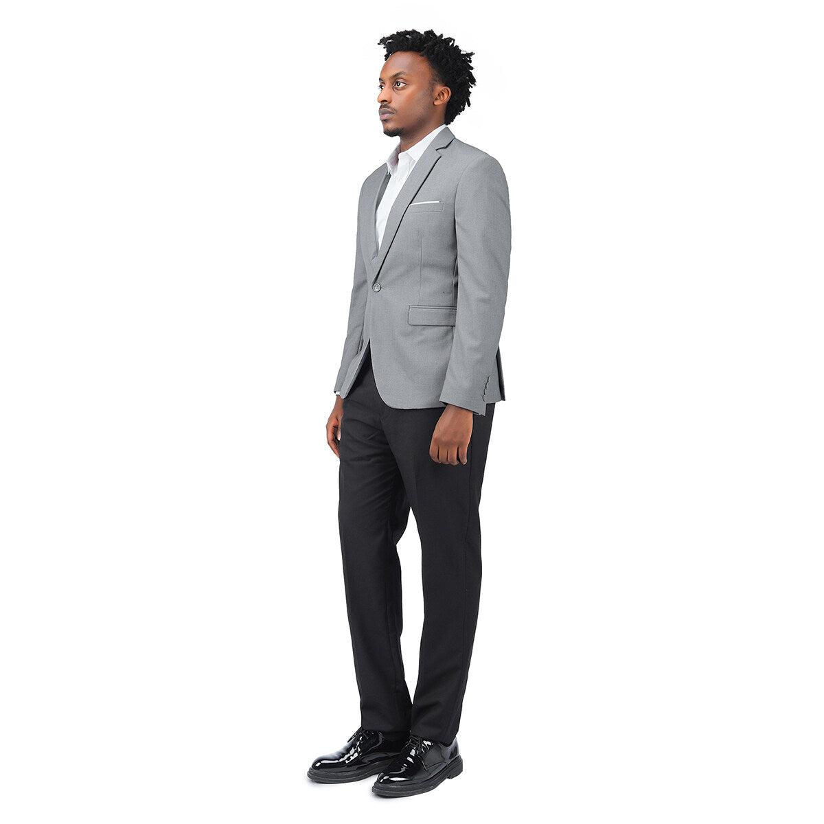 Grey Slim Fit Casual Blazer for Men - Business Office Wear & Smart Casual Outfits | Perfect for Work, Meetings & Special Occasions