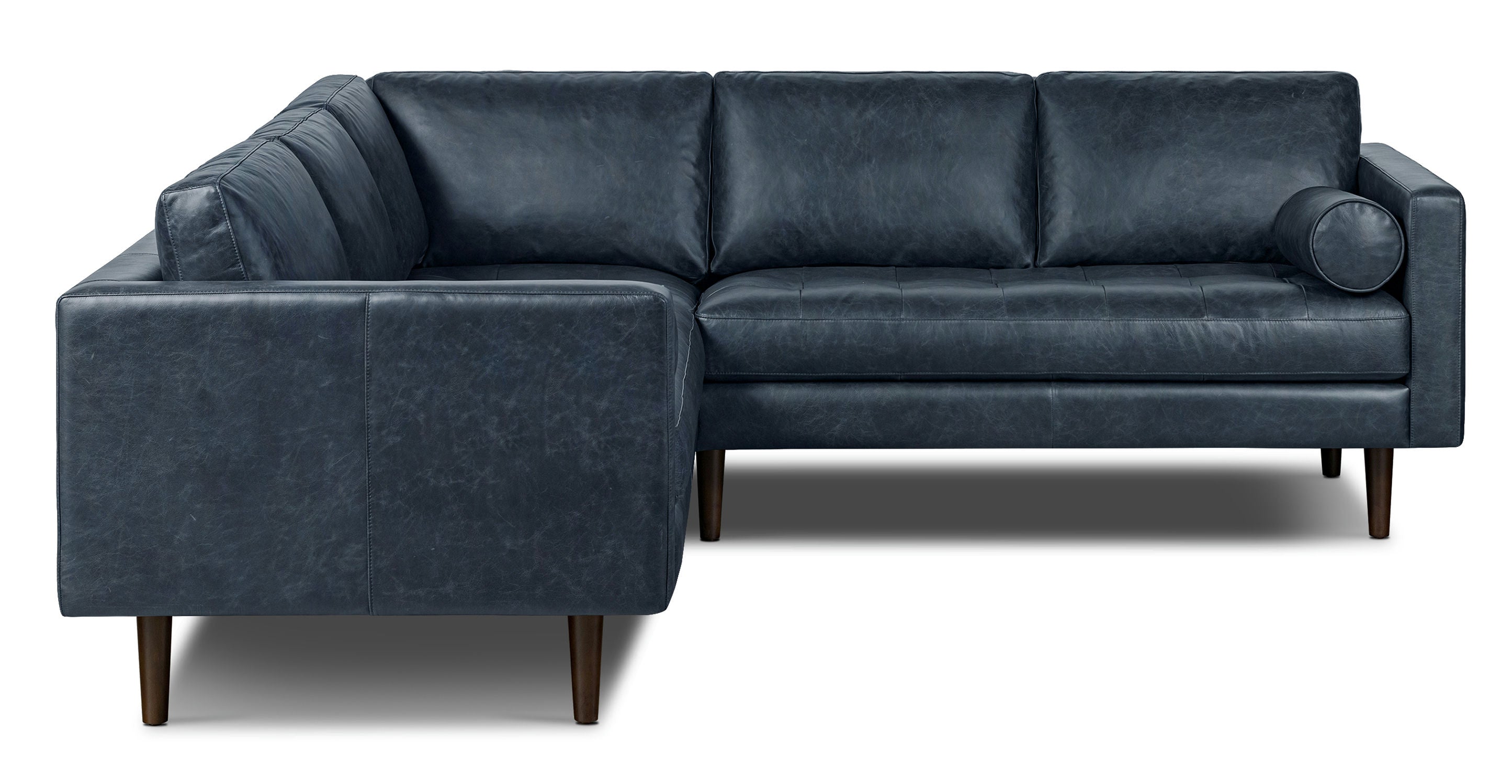 Luxury Napa Leather Corner Sectional Sofa - Modern L-Shaped Couch for Living Room, Home Theater & Office - Soft & Durable Genuine Leather Furniture