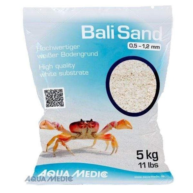 Aqua Medic Bali Sand - Premium White Aquarium Sand for Saltwater & Reef Tanks - Natural Marine Substrate for Fish Tanks, Coral Reefs & Aquatic Plants (5lb/10lb/20lb Options) - Perfect for Creating Stunning Underwater Landscapes