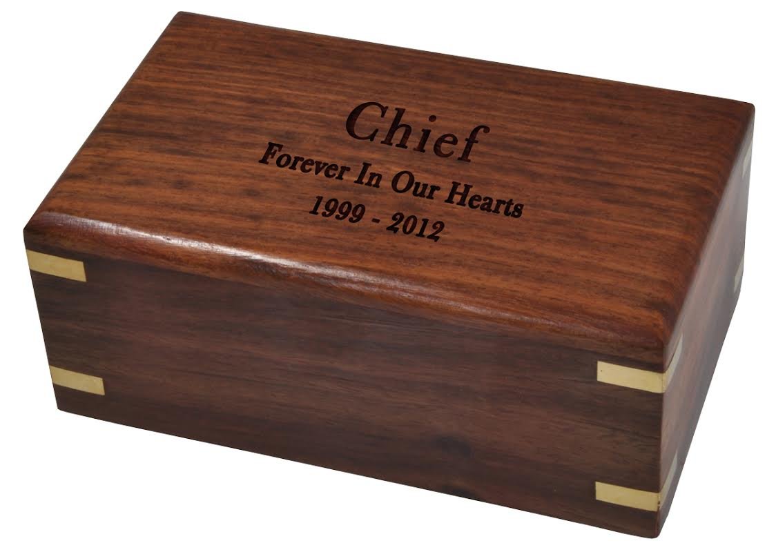 Custom Engraved Oversized Wood Pet Urn - Memorial Gallery for Dogs & Cats | Perfect for Home Display & Pet Ashes Keepsake