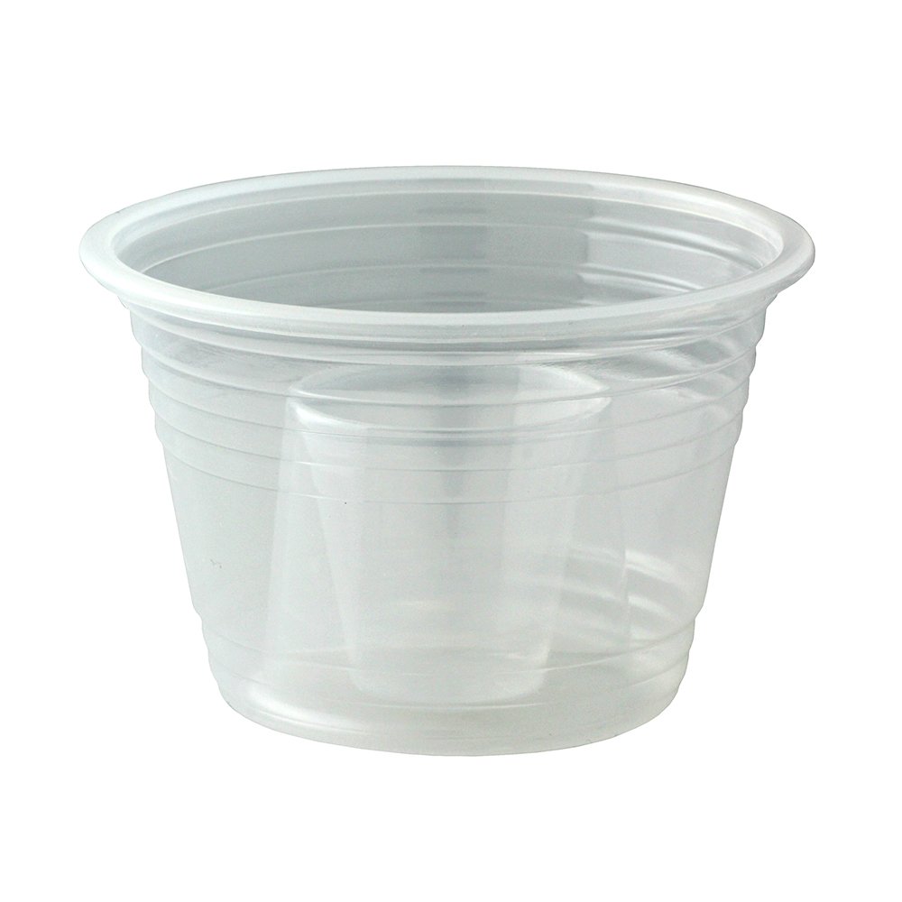 Zappy 50 Neon Clear Disposable Plastic Jager Bomb Shot Glasses - Double Wall Party Cups for Mixed Drinks & Bomber Shots (50 Count) - Perfect for Bar Nights, College Parties & Club Events