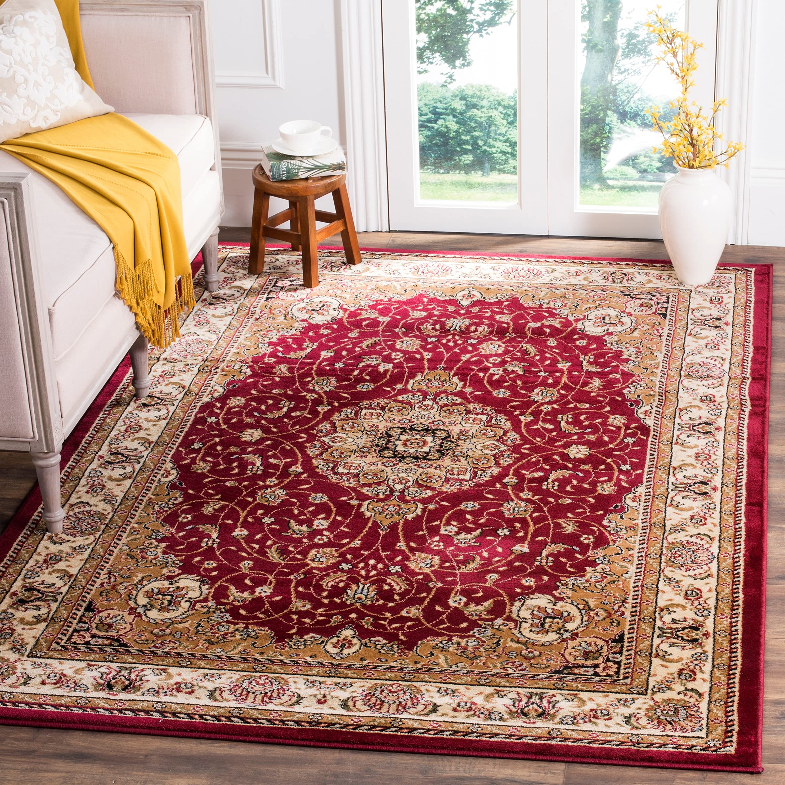 SAFAVIEH Lyndhurst Collection 10' Round Sage/Ivory Area Rug - Traditional Oriental Non-Shedding Rug for Dining Room, Living Room, Bedroom & Entryway | Perfect for Home Decor, Cozy Spaces & High-Traffic Areas