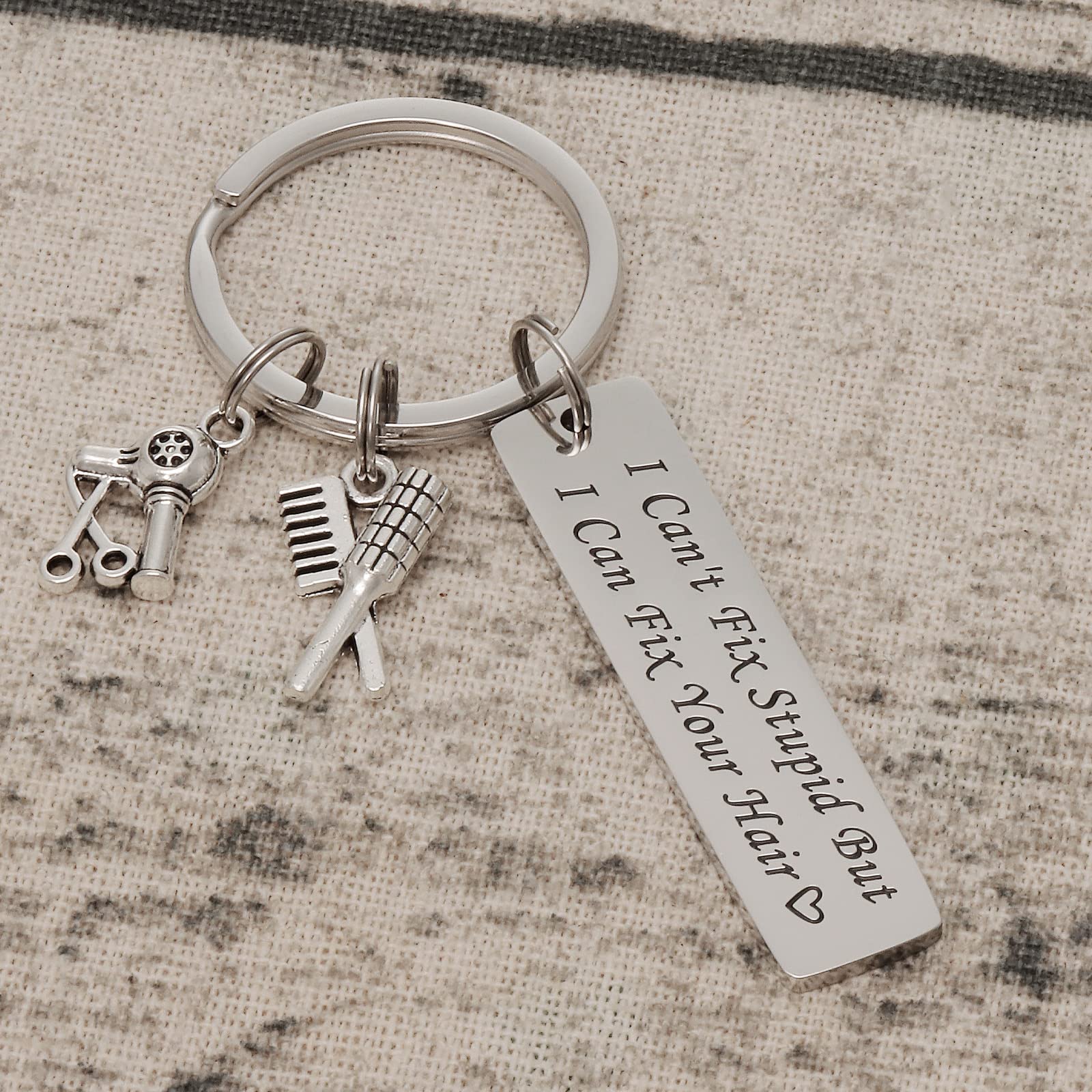 Stylish Hair Stylist Keychain - Perfect Graduation Gift for Hairdressers, Barbers & Beauticians - Inspirational Jewelry for Cosmetologists - Great for Appreciation Gifts & Salon Professionals