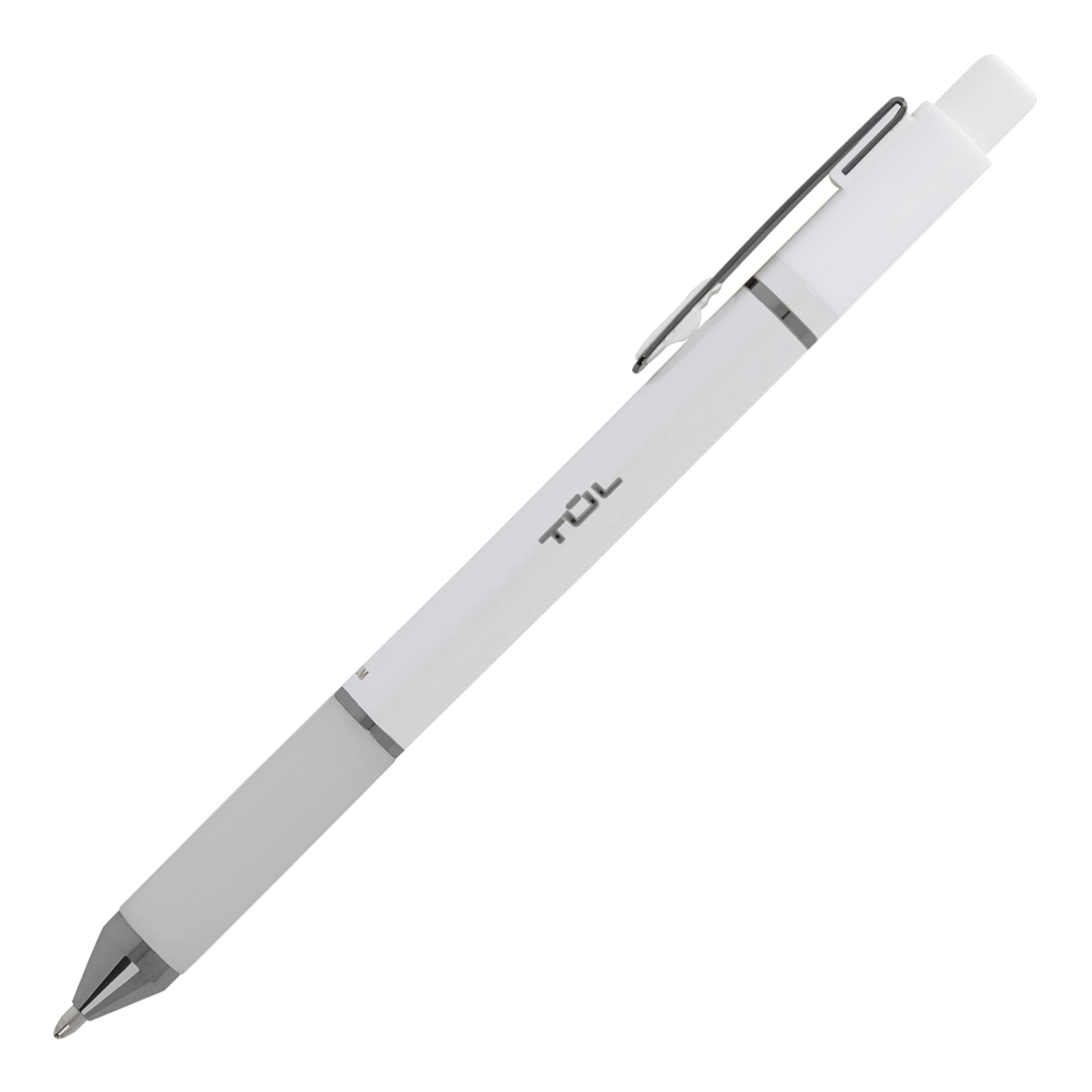 TUL® GL Series Retractable Gel Pens - 0.7mm Medium Point, Pearl White Barrel with Black Ink, 12-Pack for Office, School & Note Taking