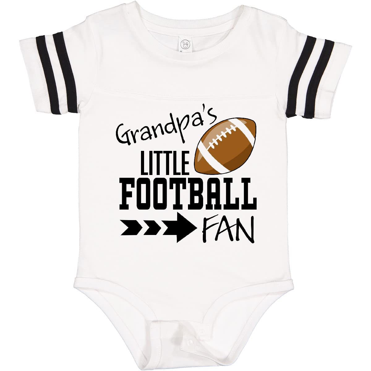 Inktastic Grandpa's Little Football Fan Baby Bodysuit - Cute Infant Onesie for Football Season, Game Day & Family Photos - Soft Cotton Baby Romper for Boys & Girls