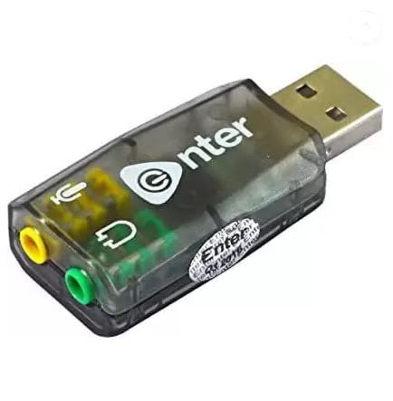 USB Sound Card External Audio Adapter (Grey) - Plug & Play for PC, Laptop, Gaming, Streaming & Music Production