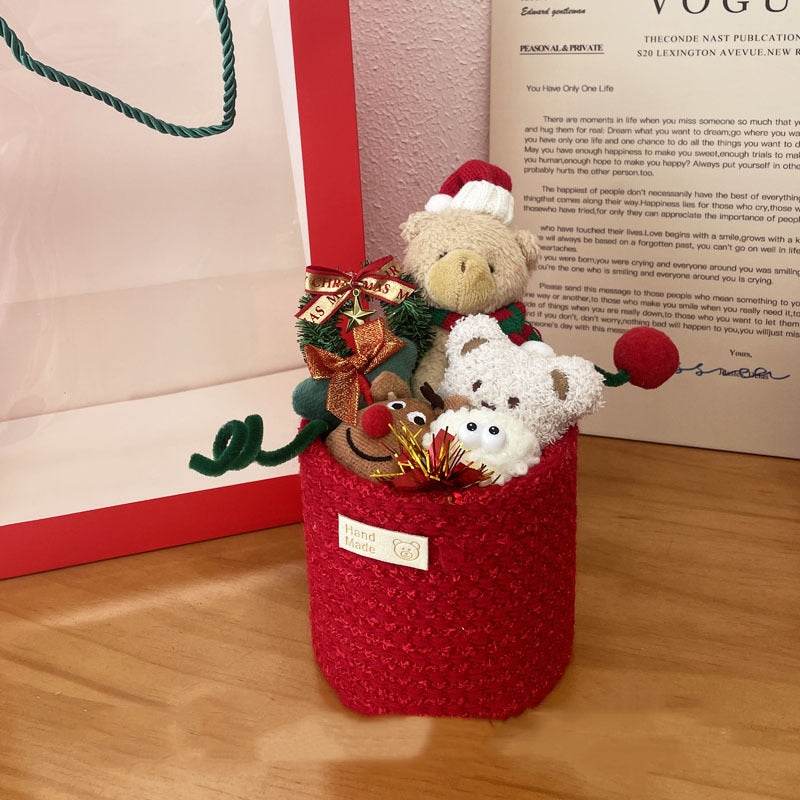 Christmas Plush Bouquet - Soft Stuffed Animal Flower Arrangement Gift for Holidays, Birthdays, Valentine's Day | Perfect for Home Decor, Party Centerpieces & Romantic Surprises