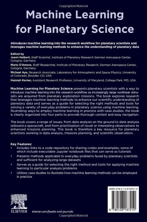 Machine Learning for Planetary Science - AI Data Analysis Tools for Space Exploration & Astronomy Research | Ideal for Scientists, Researchers & Astrophysicists