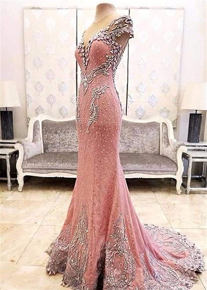 Luxury Mermaid Prom Dress with Lace & Crystals - Party & Formal Occasions