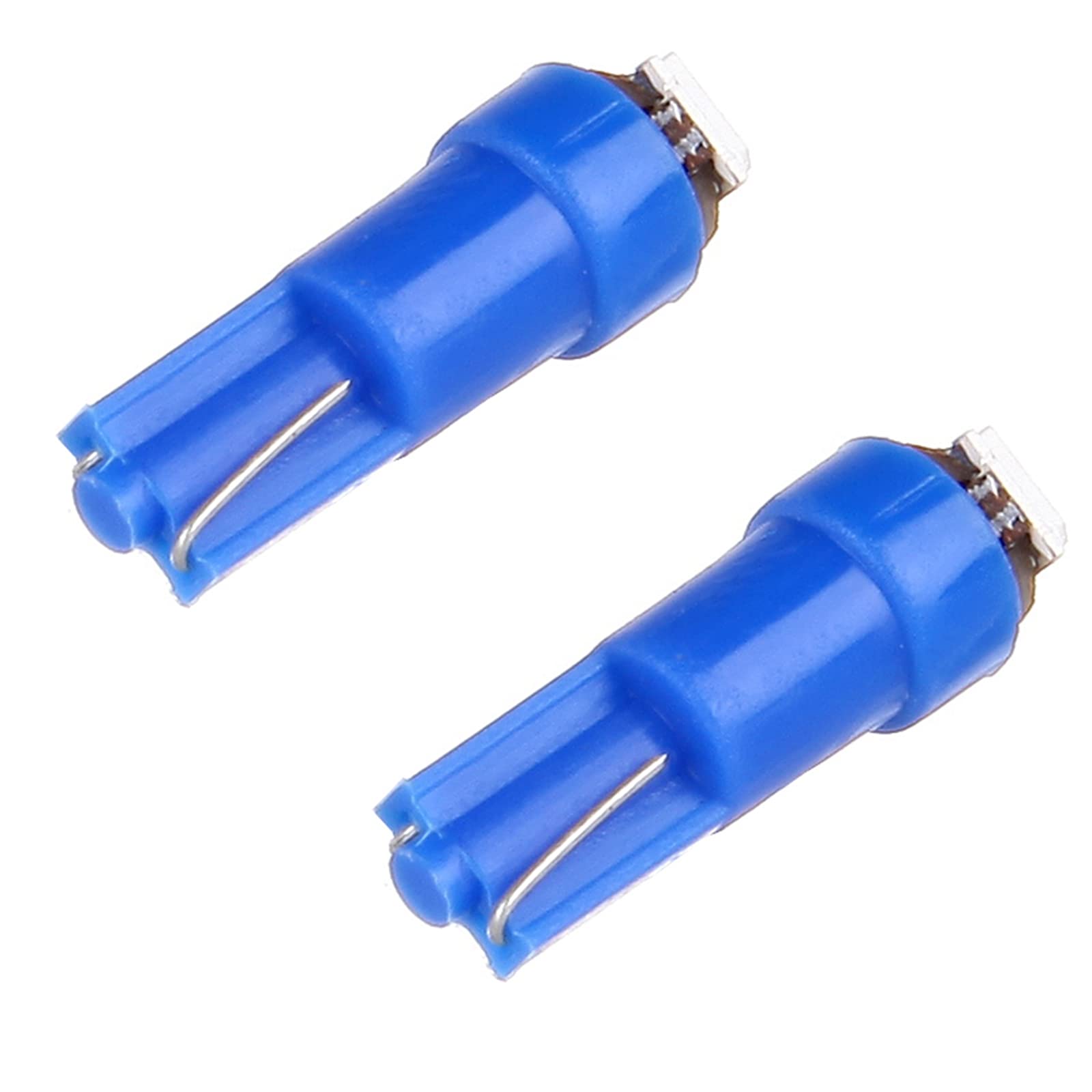 cciyu 20x T5 Ultra Blue LED Wedge Bulbs (58 70 73 74 Dashboard Gauge) - 2SMD Replacement Lights for Car Interior, Instrument Panel & Dashboard Lighting