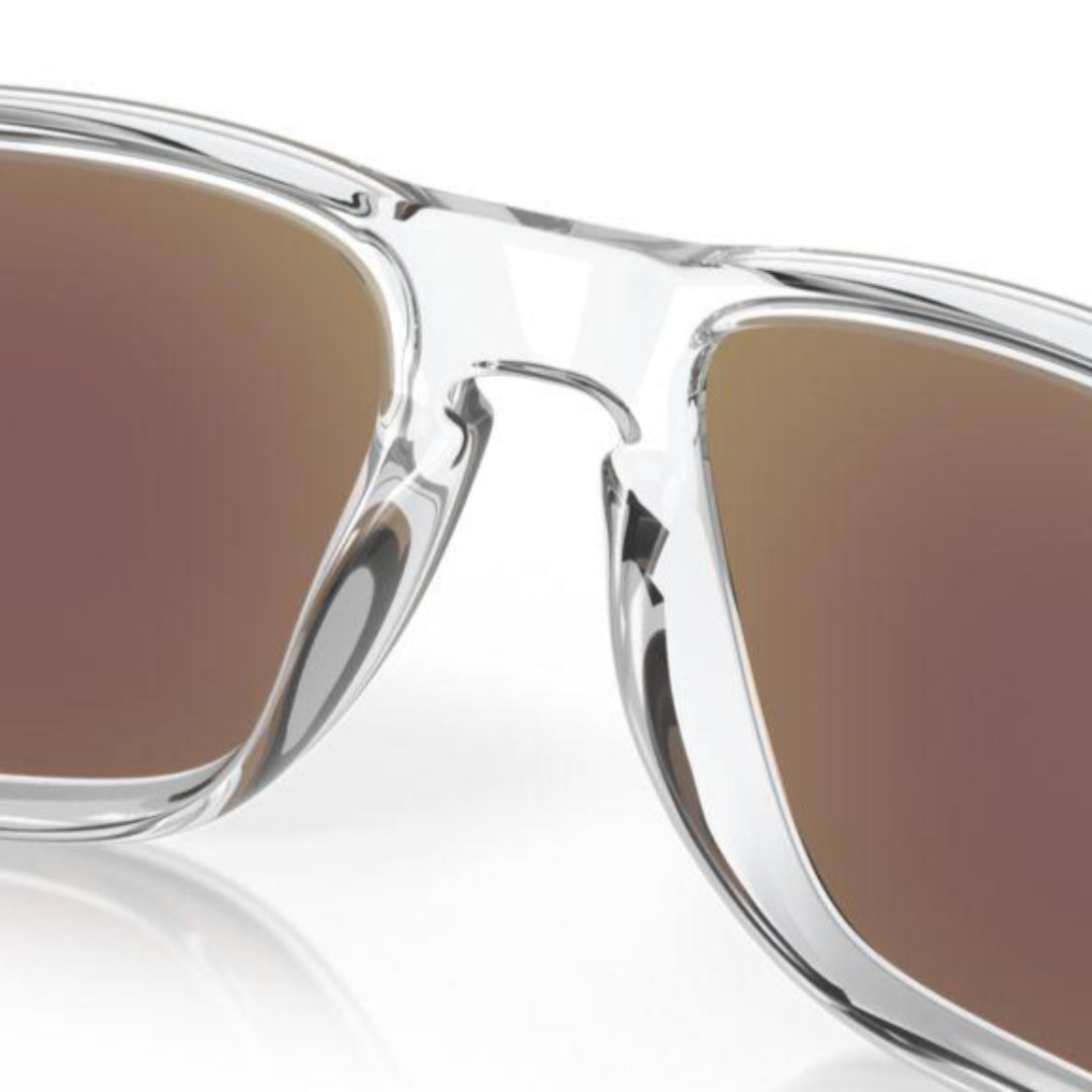 Oakley Holbrook XL Sunglasses - Polished Clear Frame with Prizm Sapphire Polarized Lenses (Model 0OO9417 941707) - Ideal for Outdoor Sports, Driving & Everyday Fashion