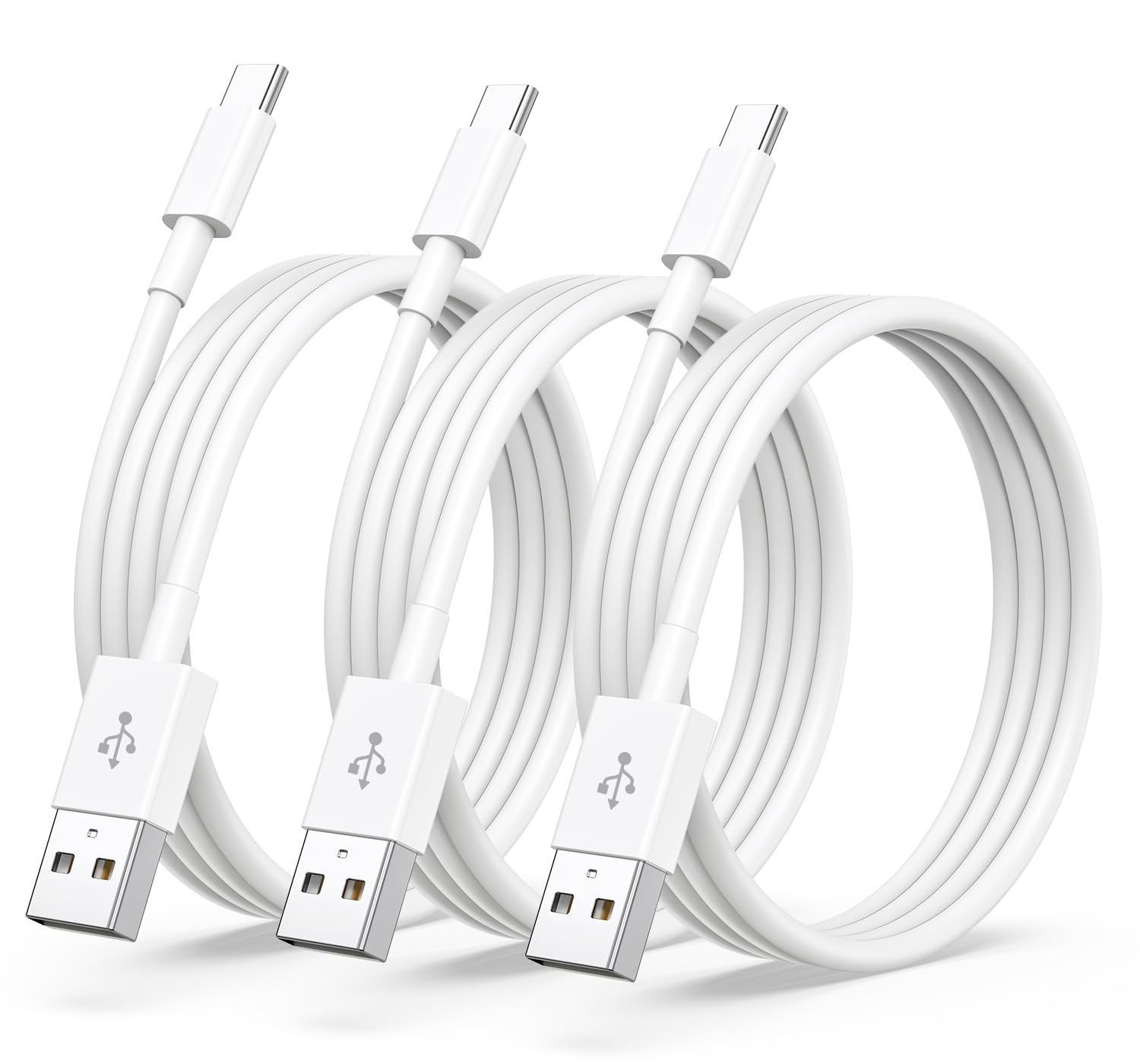 2025 Upgraded 3-Pack USB A to USB C CarPlay Cable - Compatible with iPhone 15/16/16 Pro Max/Plus, iPad Pro 13/12.9/11, iPad Air M3/M2 5th/4th Gen & Mini 7th/6th Gen - 3FT Fast Charging Car Charger Cable for Seamless Driving Connectivity
