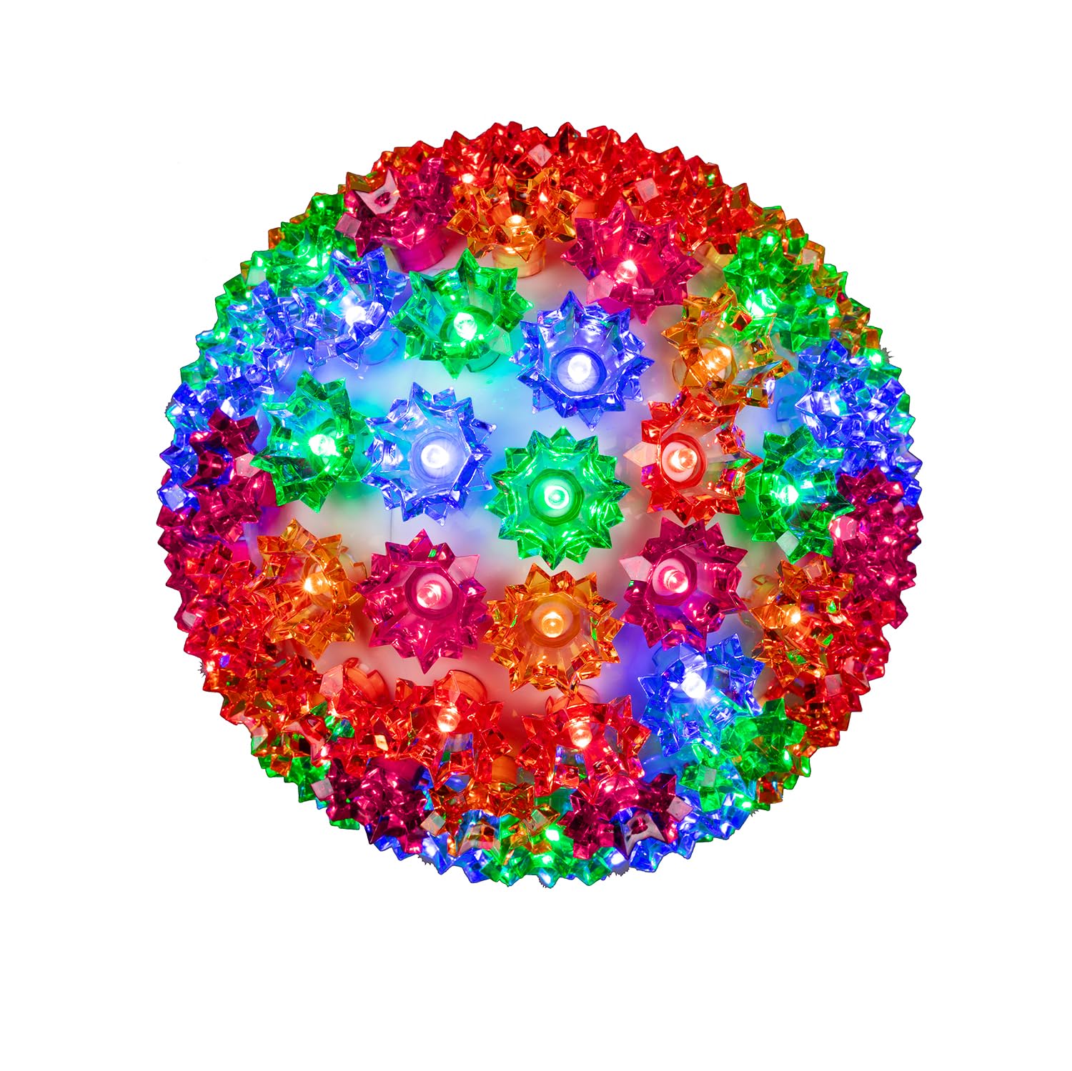 Commercial Grade 100-LED Multicolor Starlight Sphere Christmas Lights - 7.5 Inch Outdoor Hanging Ball Lights for Holiday Decor, Parties, Weddings & Garden Illumination