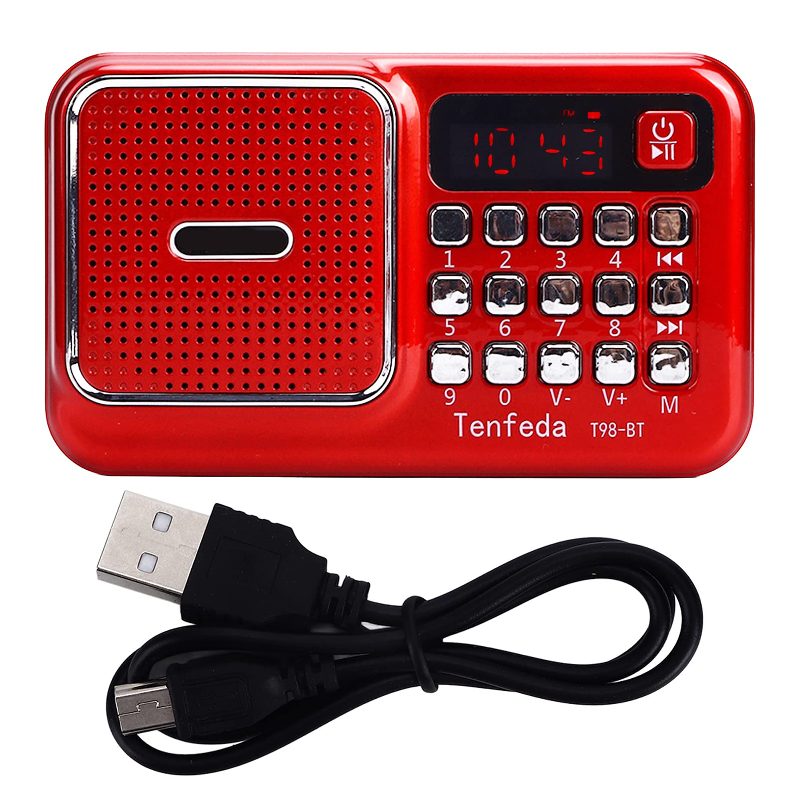 Portable AM FM Radio with MP3 Player - Mini Stereo Music Player, Rechargeable Lithium Battery, Compact Shower Radio for Home, Travel, and Outdoor Use