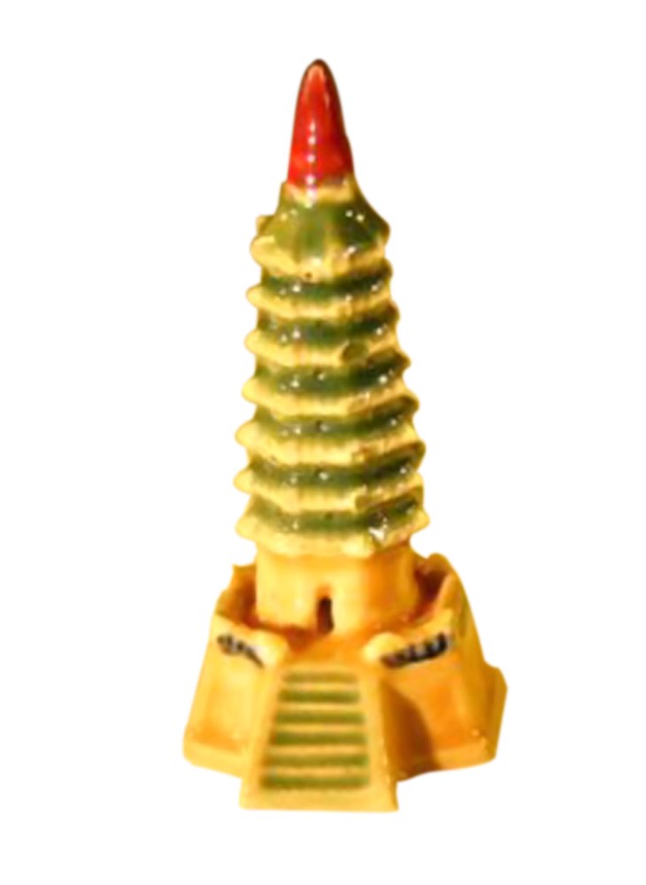 Bonsaiboy Glazed Ceramic Pagoda Figurine - 1.25