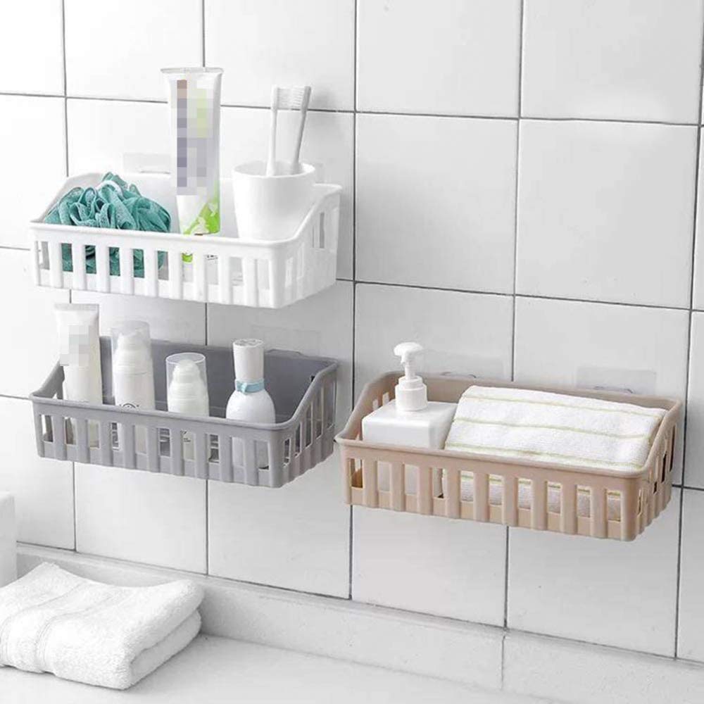 Wall-Mounted Bathroom Shelf - Shower & Kitchen Storage Organizer for Home