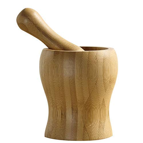 Premium Wooden Mortar and Pestle Set - Handcarved Spice & Herb Grinder for Crushing Garlic, Pills, and Seasonings - Perfect for Kitchen, Apothecary, and Herbal Medicine Preparation