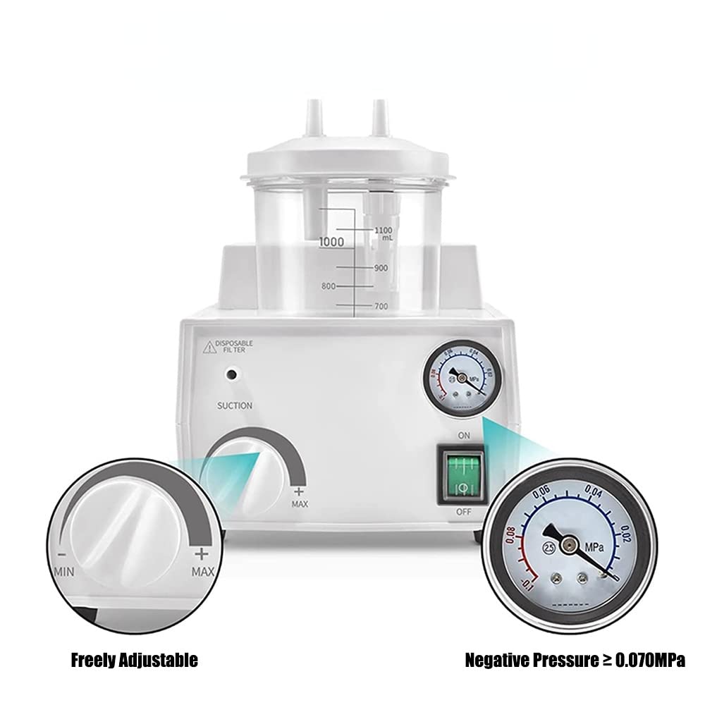 1000ML Veterinary Vacuum Pump Machine - Adjustable Stepless Pump for Pet Grooming, Animal Care & Veterinary Clinics | Perfect for Hair Removal, Fluid Extraction & Medical Procedures