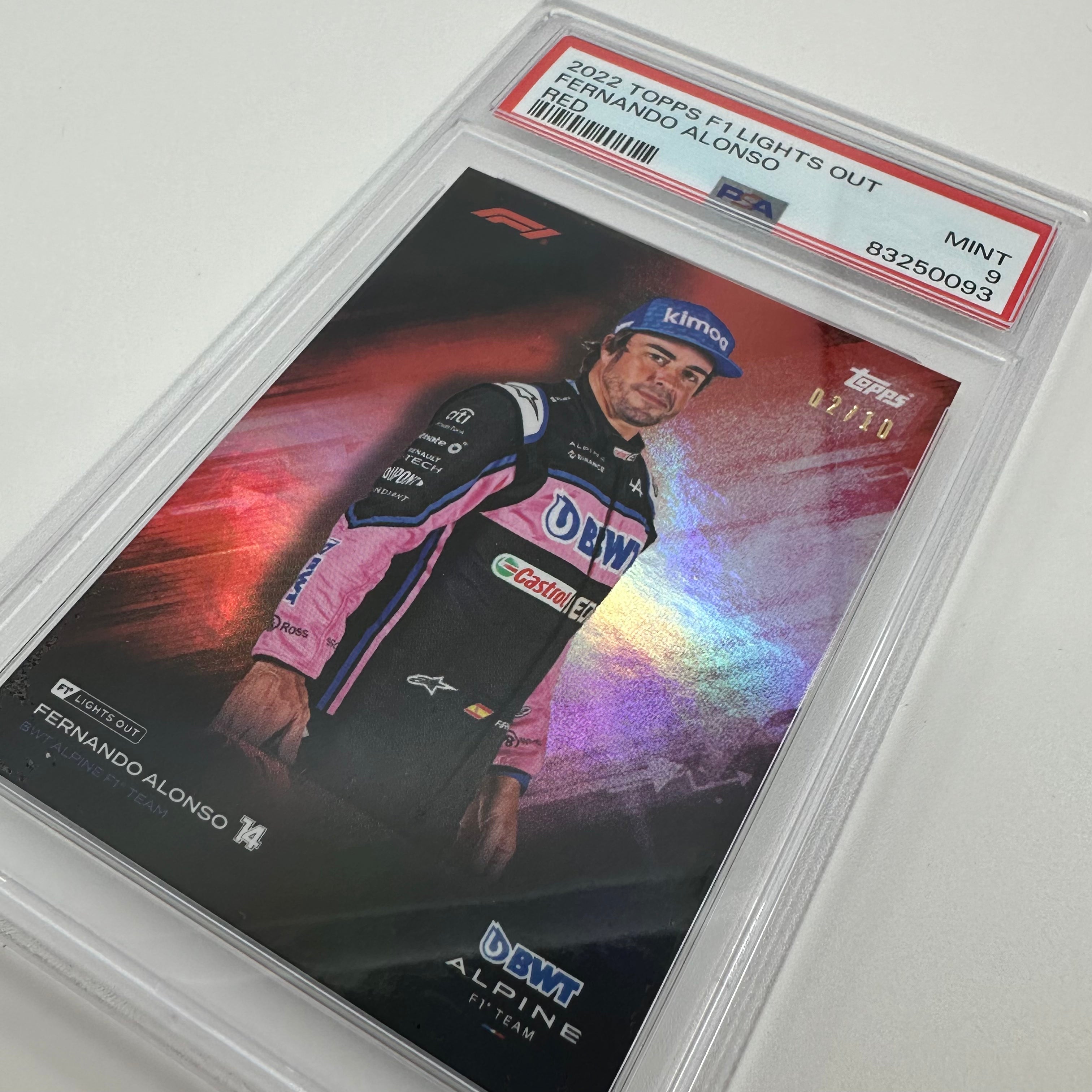 PSA 9 Graded 2002 Fernando Alonso Red Rookie Card - Perfect for Collectors, Sports Memorabilia & F1 Racing Fans