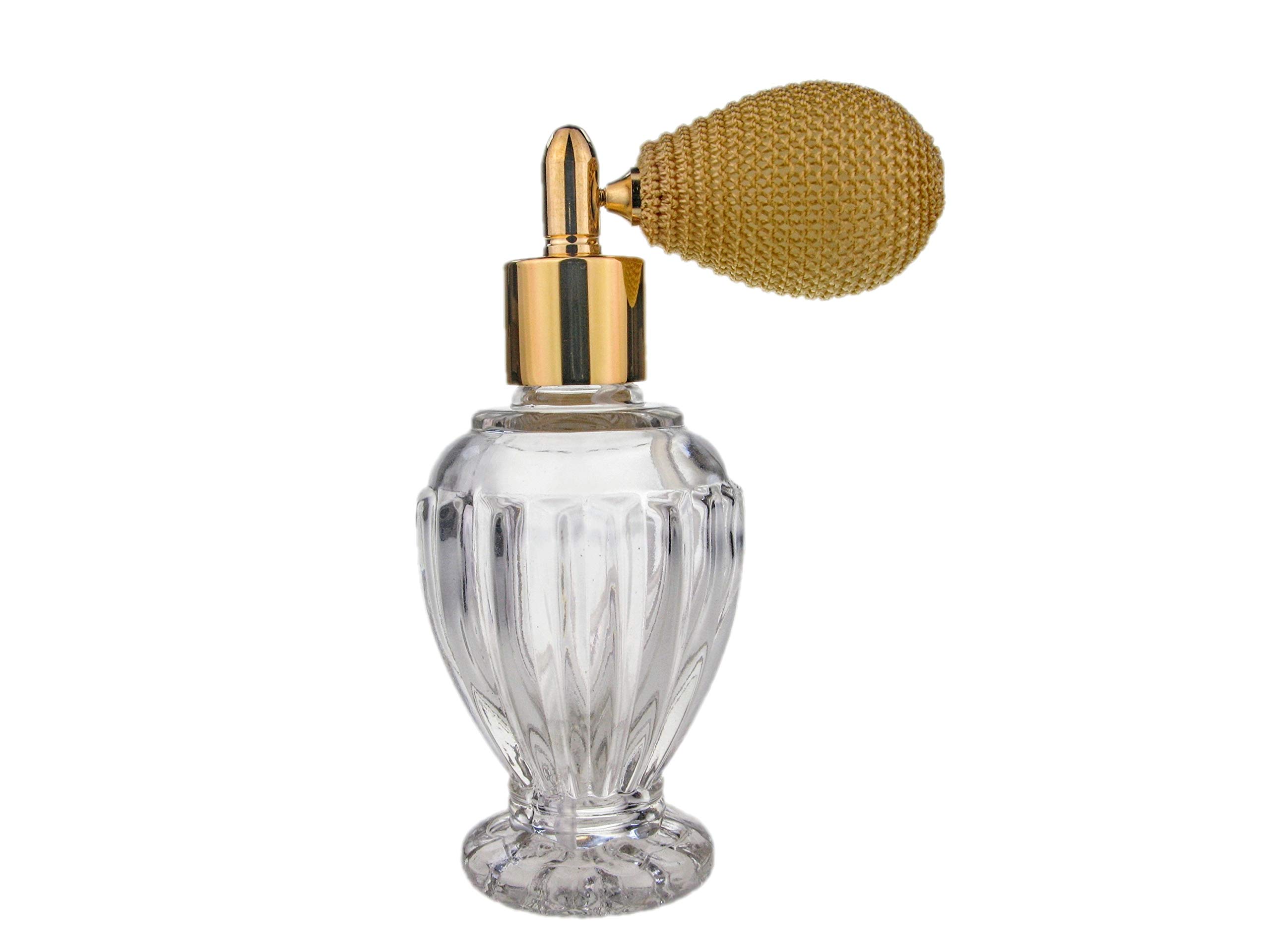 Premium 46ml Gold Bulb Perfume Bottle Atomizer with Filling Funnel & Elegant Gift Box - Luxury Travel Refillable Perfume Sprayer for Women & Men, Perfect for Home, Office, Gym & Travel Accessories
