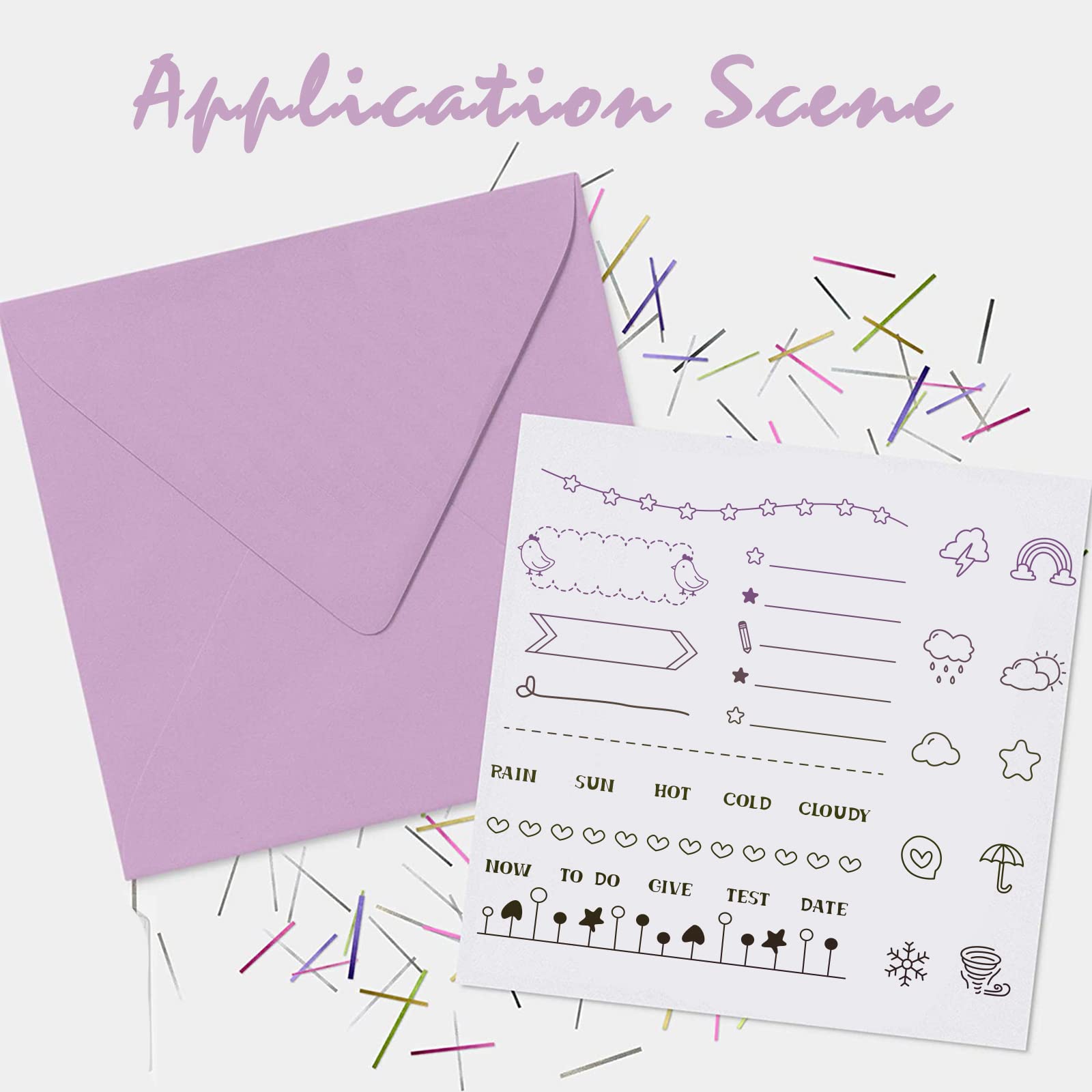 Clear Silicone Stamps for Card Making - DIY Scrapbooking & Weather Frame Decor