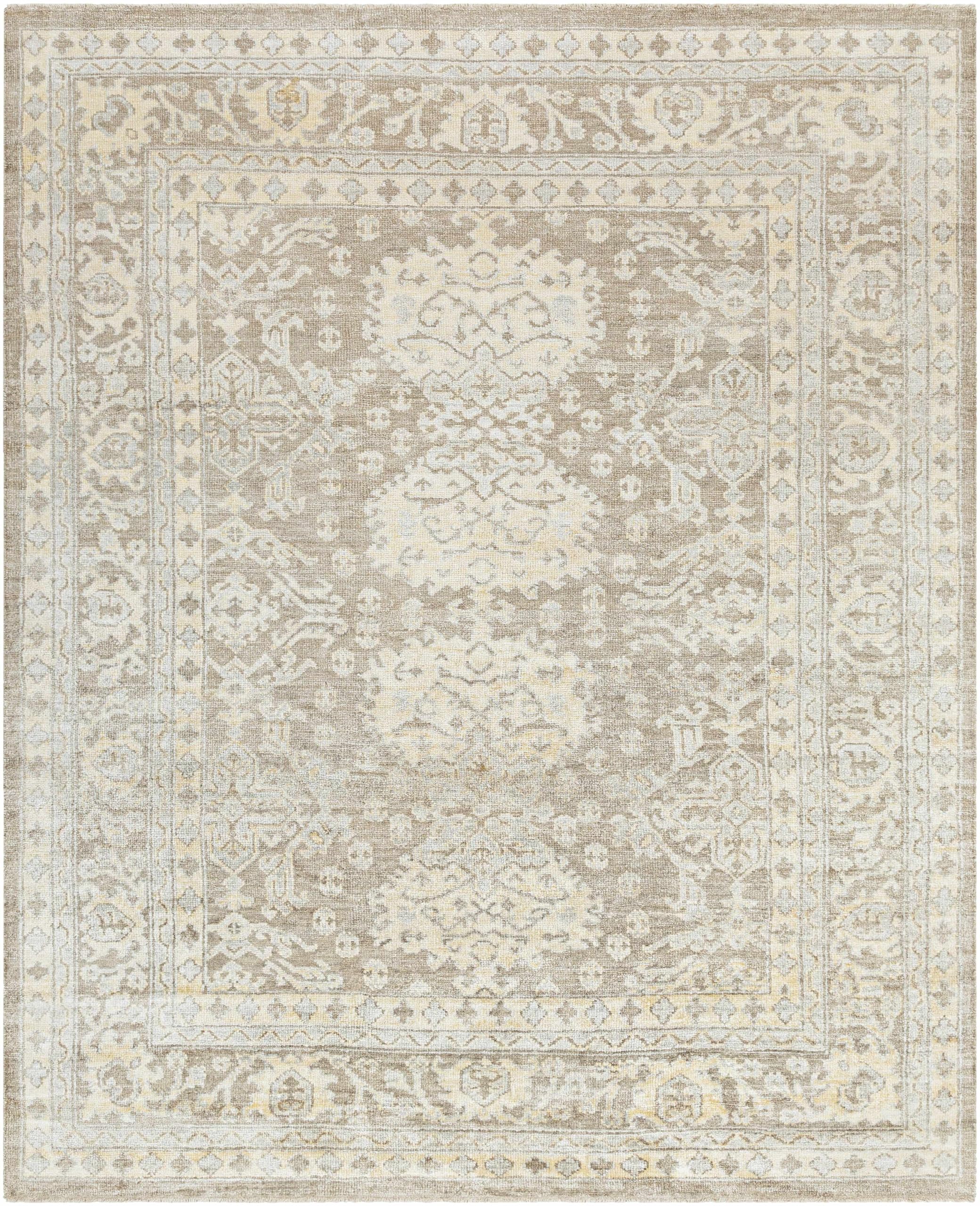 Hauteloom Stirum Traditional Area Rug 2' x 3' - Light Gray, Taupe, Peach - Soft Living Room & Bedroom Carpet for Cozy Home Decor - Perfect for Family Gatherings & Relaxing Evenings