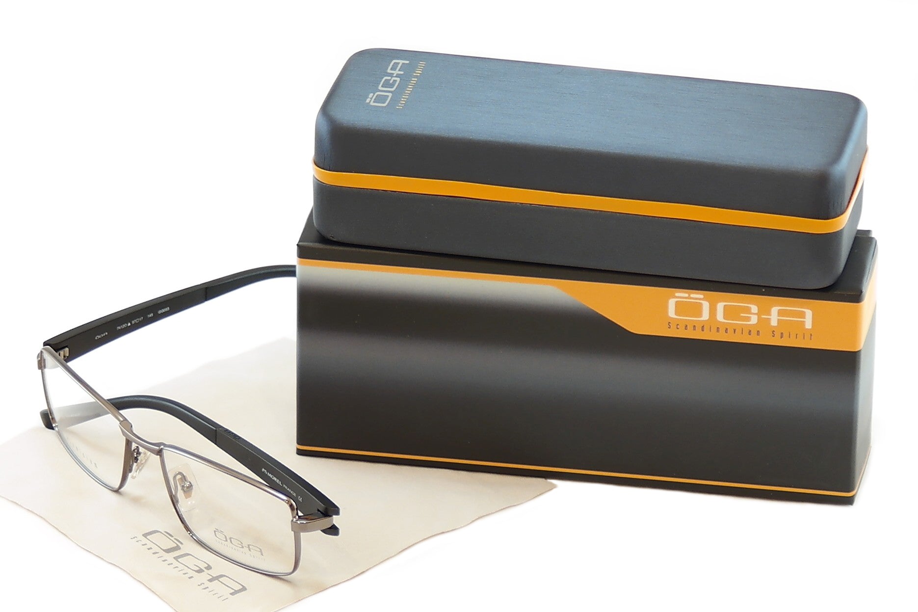 OGA Morel Eyeglasses Frame 74120 GG033 - Gunmetal Metal & Plastic Glasses - France Size 57-17-145 - Perfect for Reading, Work & Fashion Accessories