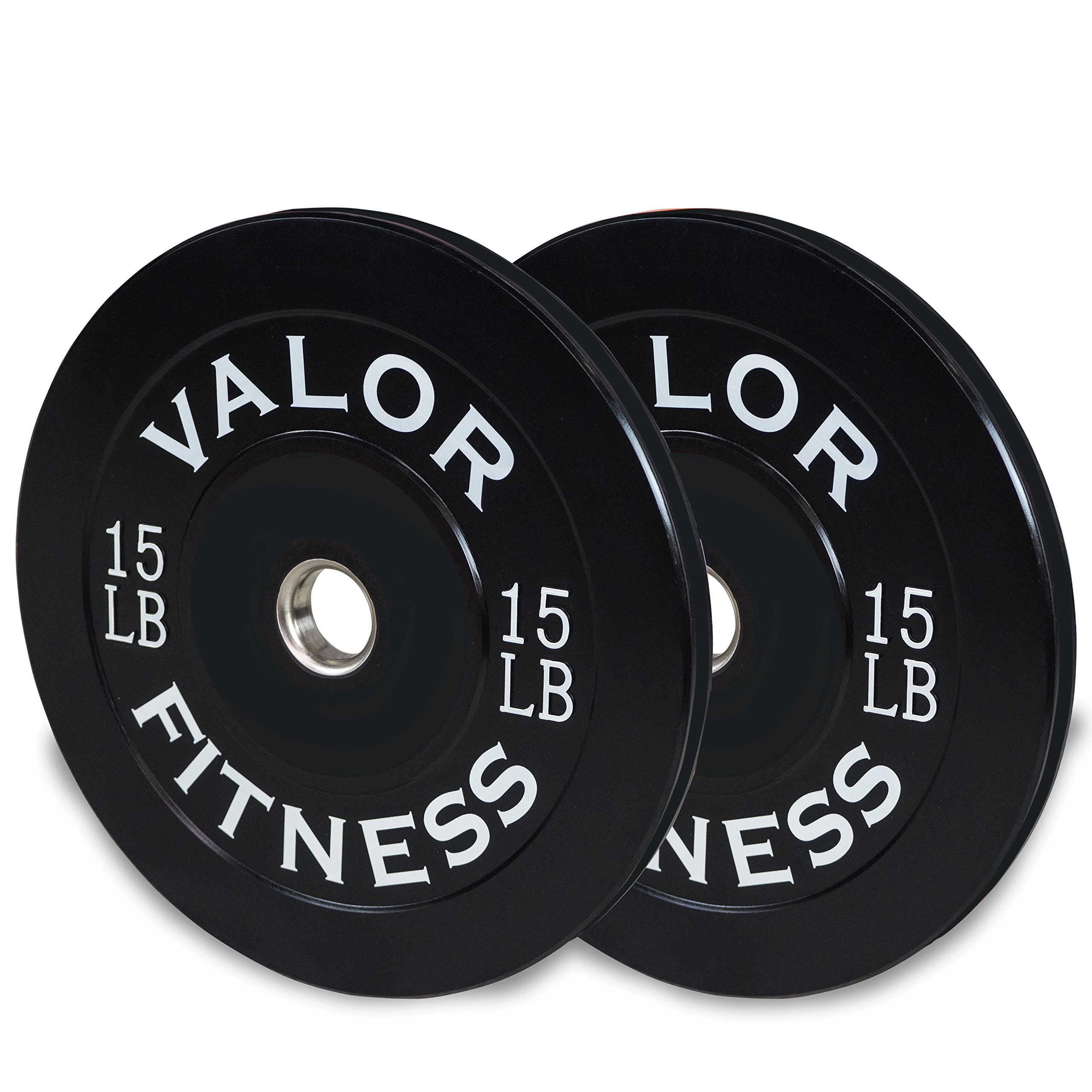 Valor Fitness BP Rubber Olympic Bumper Weight Plates for Barbells - 10LB to 55LB Options for CrossFit, Strength Training & Weightlifting | Home Gym & Commercial Use
