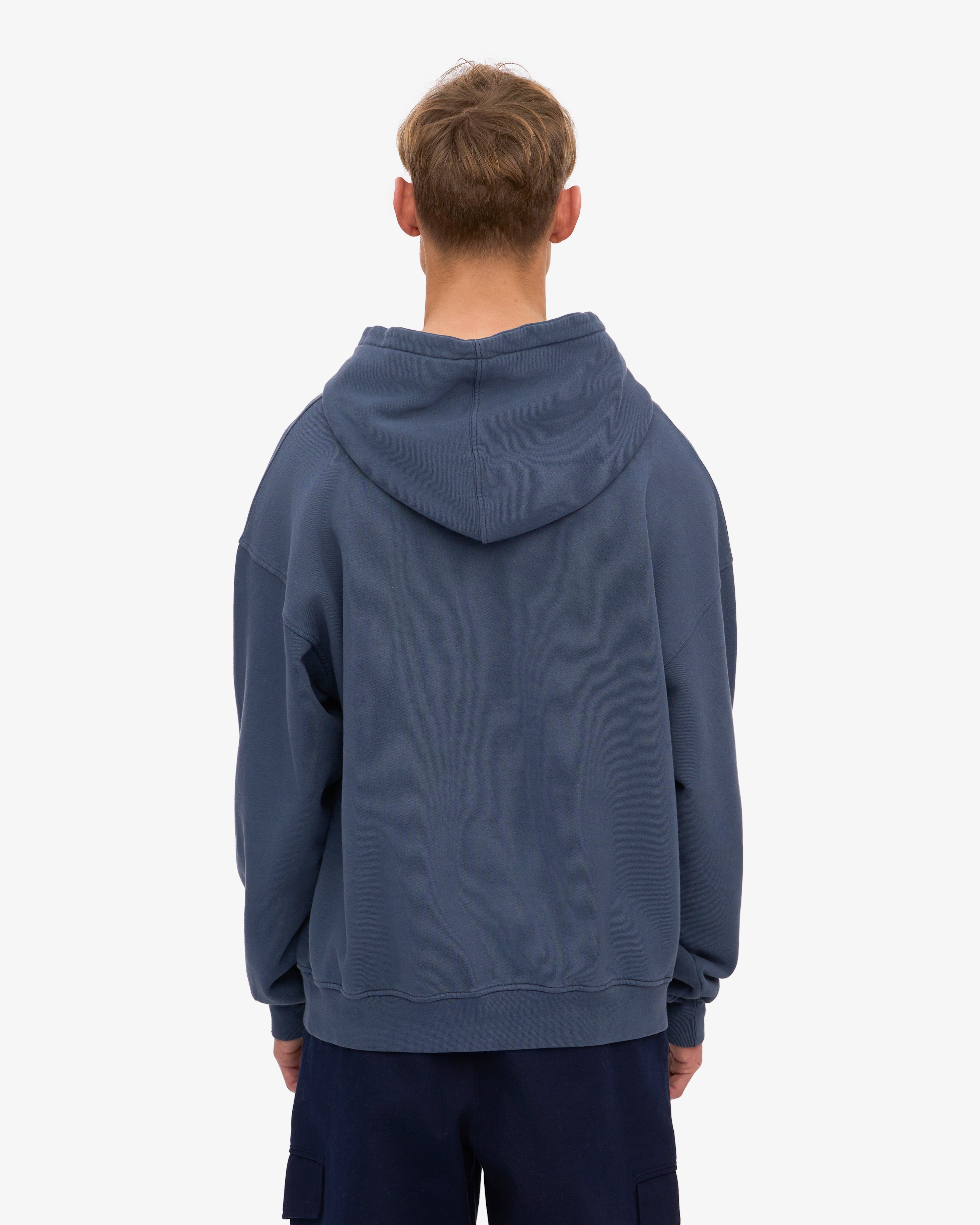 Organic Oversized Hoodie for Men & Women - Soft & Comfortable Petrol Blue Pullover Sweatshirt - Perfect for Casual Wear, Loungewear & Outdoor Activities