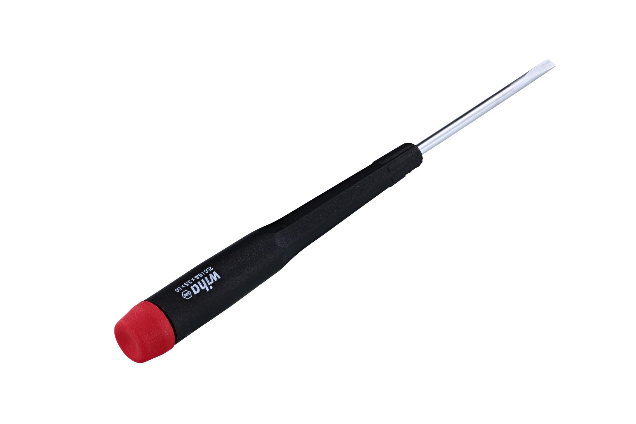 Wiha 26035 3.5x60mm Slotted Screwdriver with Ergonomic Precision Handle - Perfect for Electronics Repair, Jewelry Making & DIY Projects
